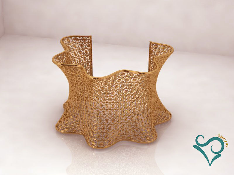 Golden Bracelets ready for direct printing 3d Jewel 3D print model_3