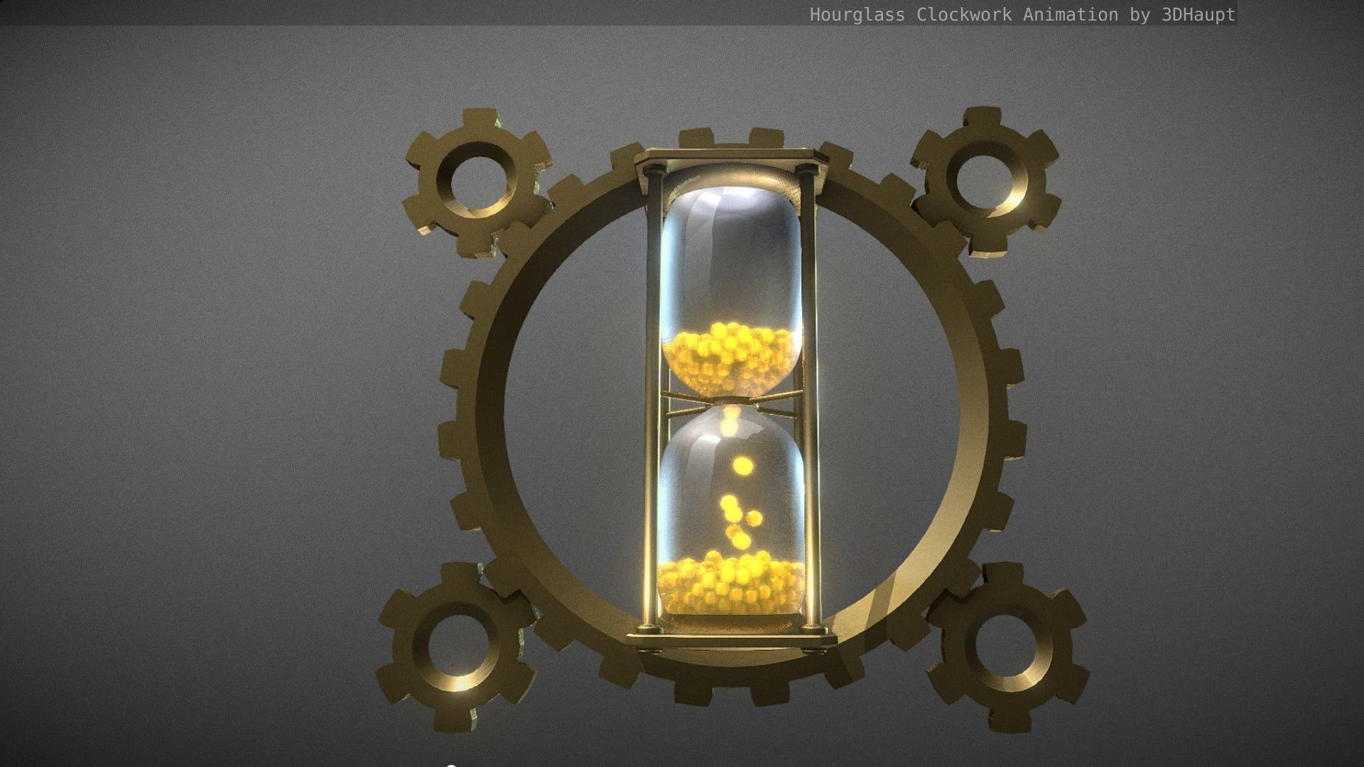 Hourglass Clockwork Animation  Free 3D model_40