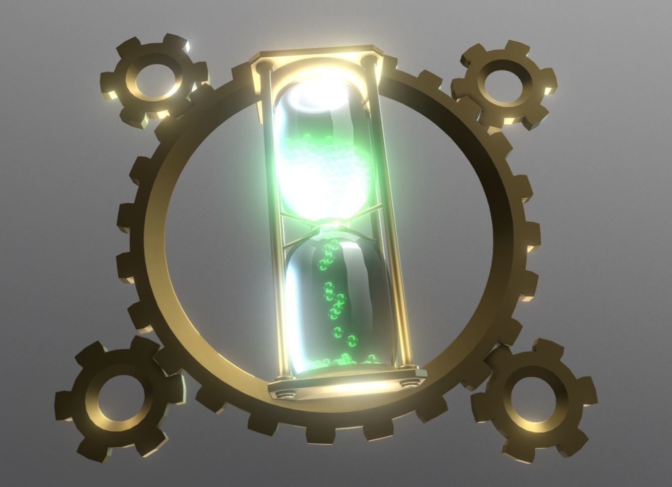 Hourglass Clockwork Animation  Free 3D model_161
