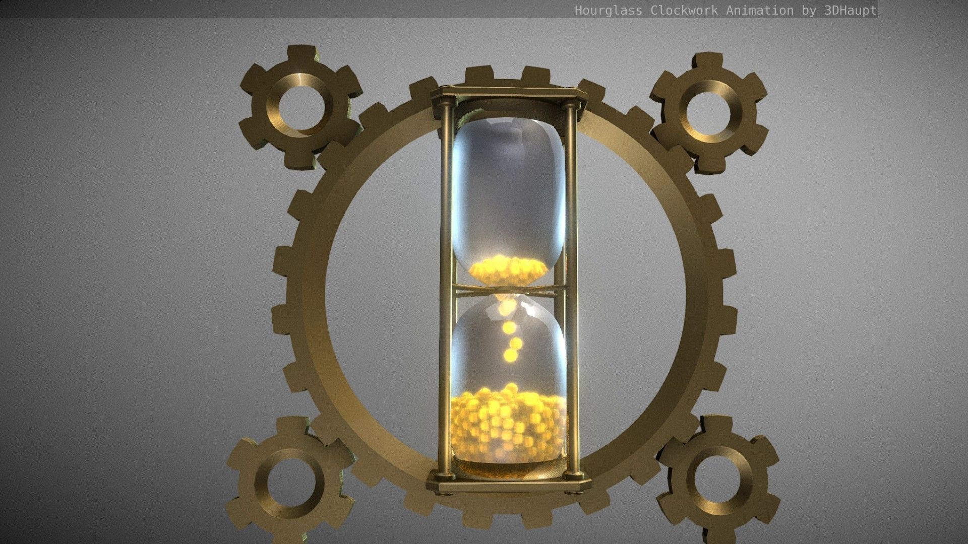 Hourglass Clockwork Animation  Free 3D model_60