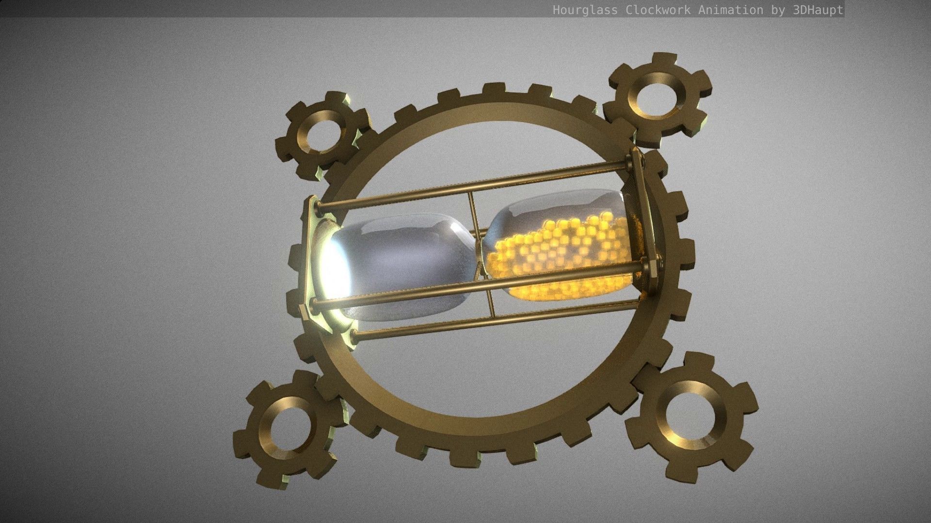 Hourglass Clockwork Animation  Free 3D model_74