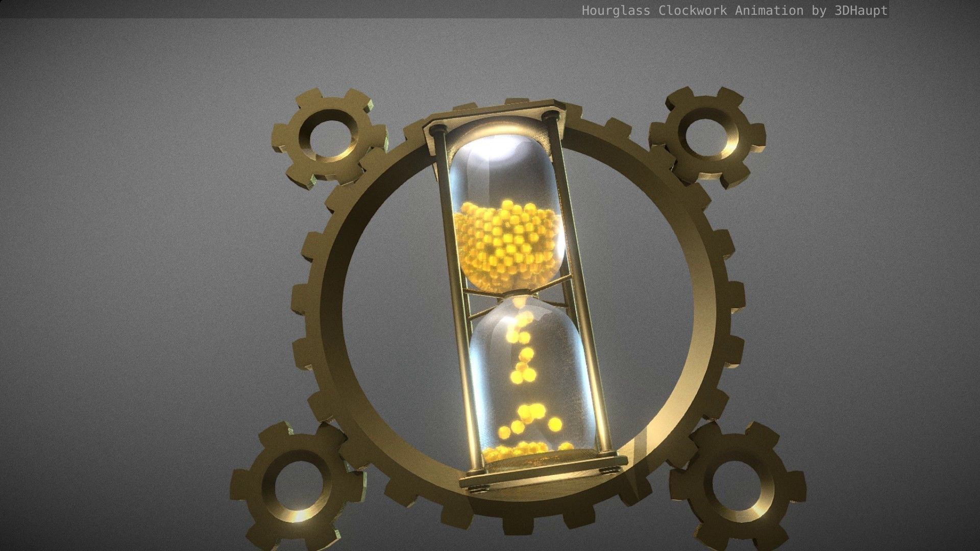Hourglass Clockwork Animation  Free 3D model_29