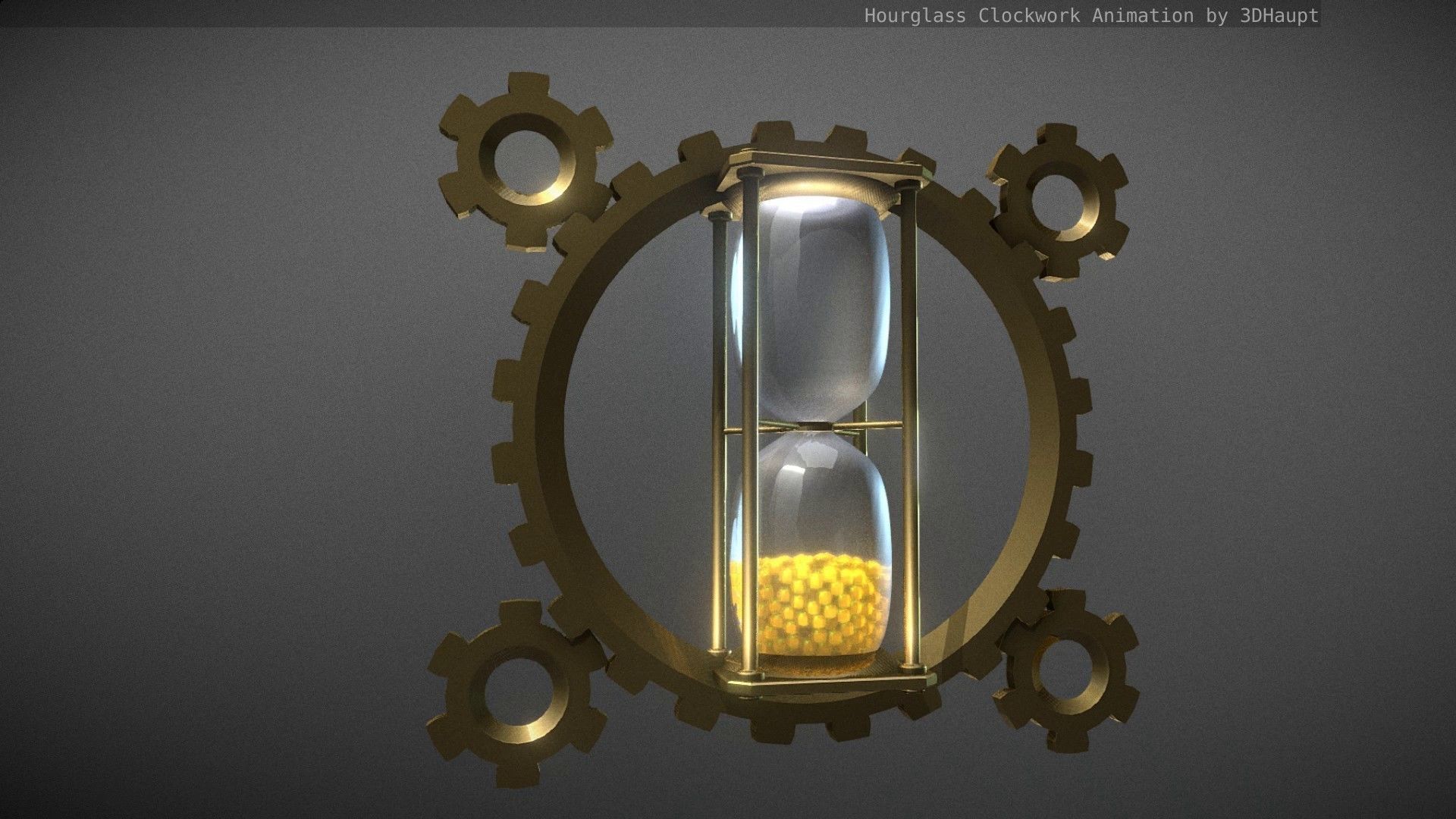 Hourglass Clockwork Animation  Free 3D model_102