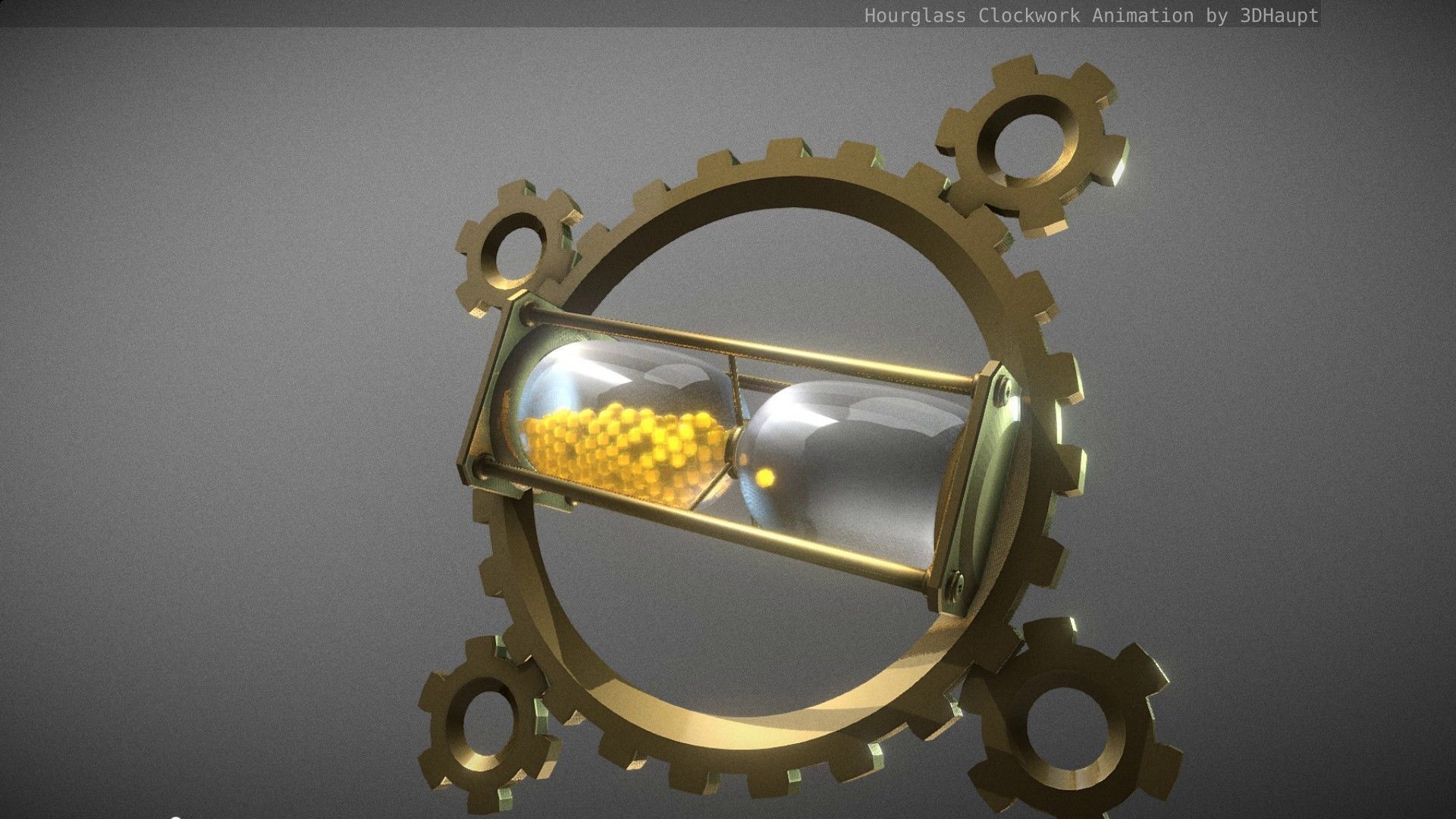Hourglass Clockwork Animation  Free 3D model_18