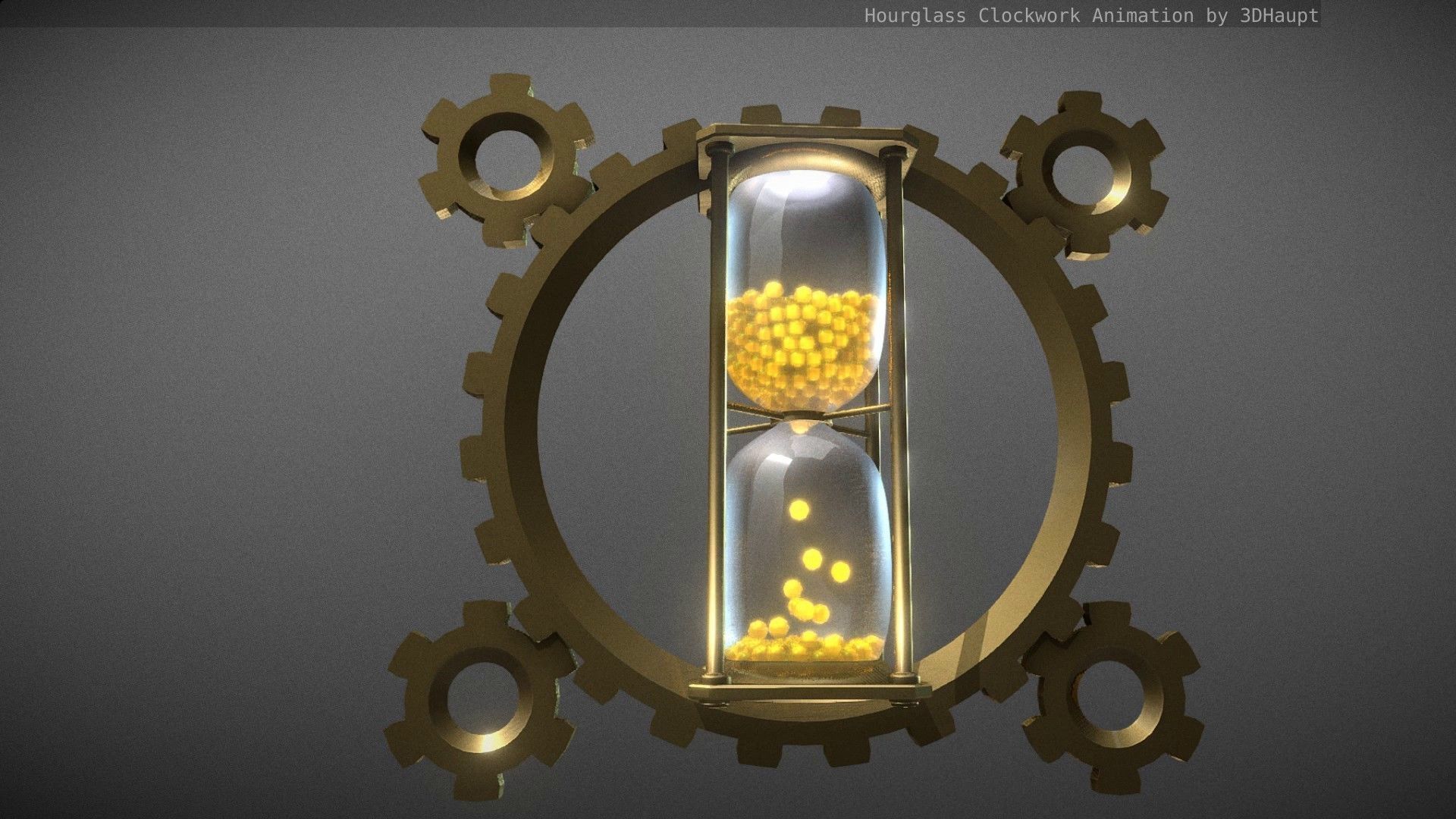Hourglass Clockwork Animation  Free 3D model_3