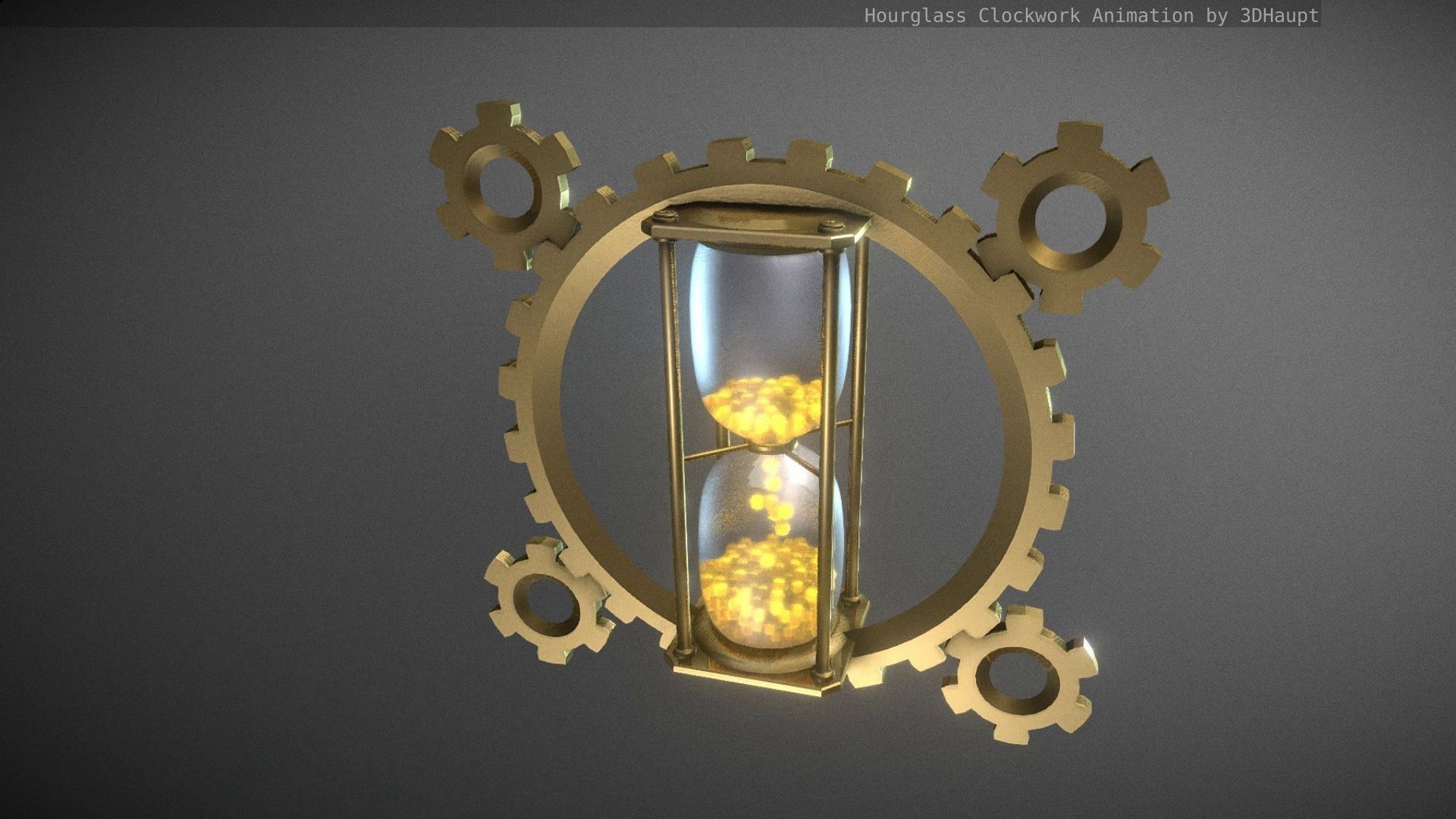 Hourglass Clockwork Animation  Free 3D model_101
