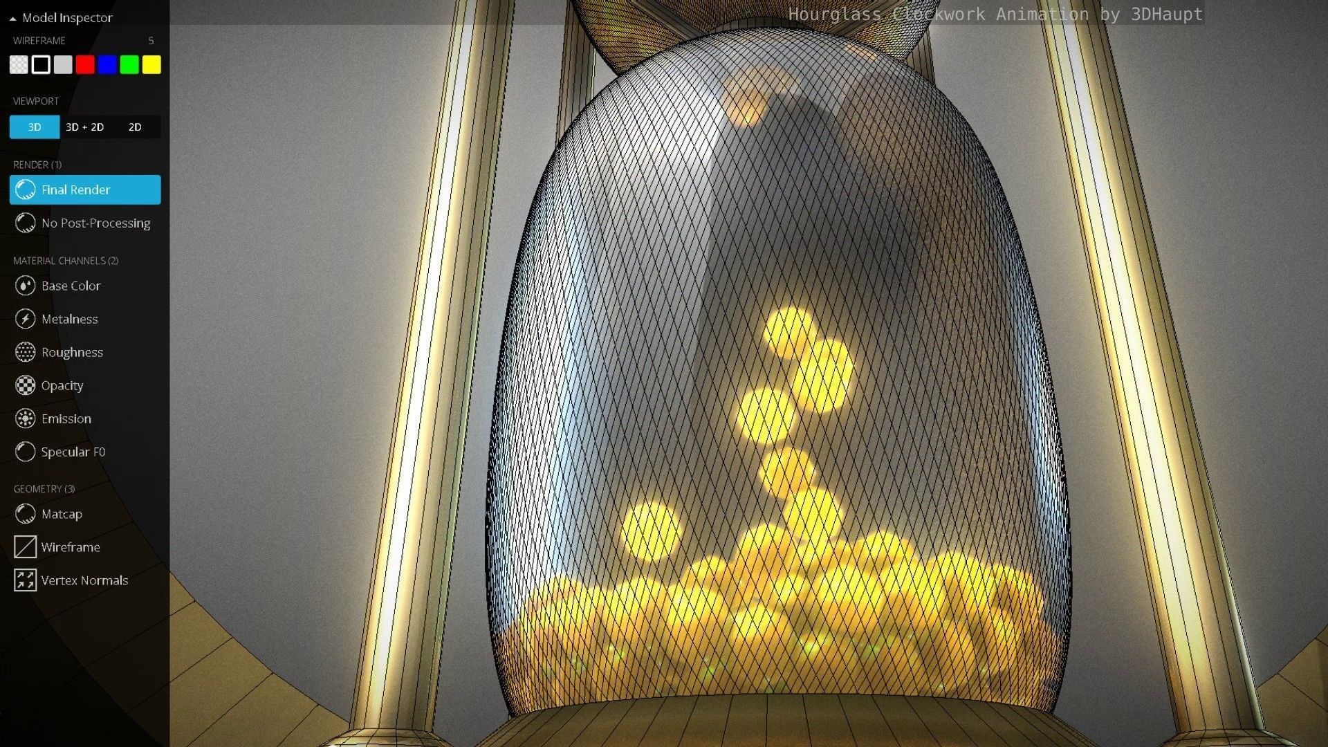 Hourglass Clockwork Animation  Free 3D model_120