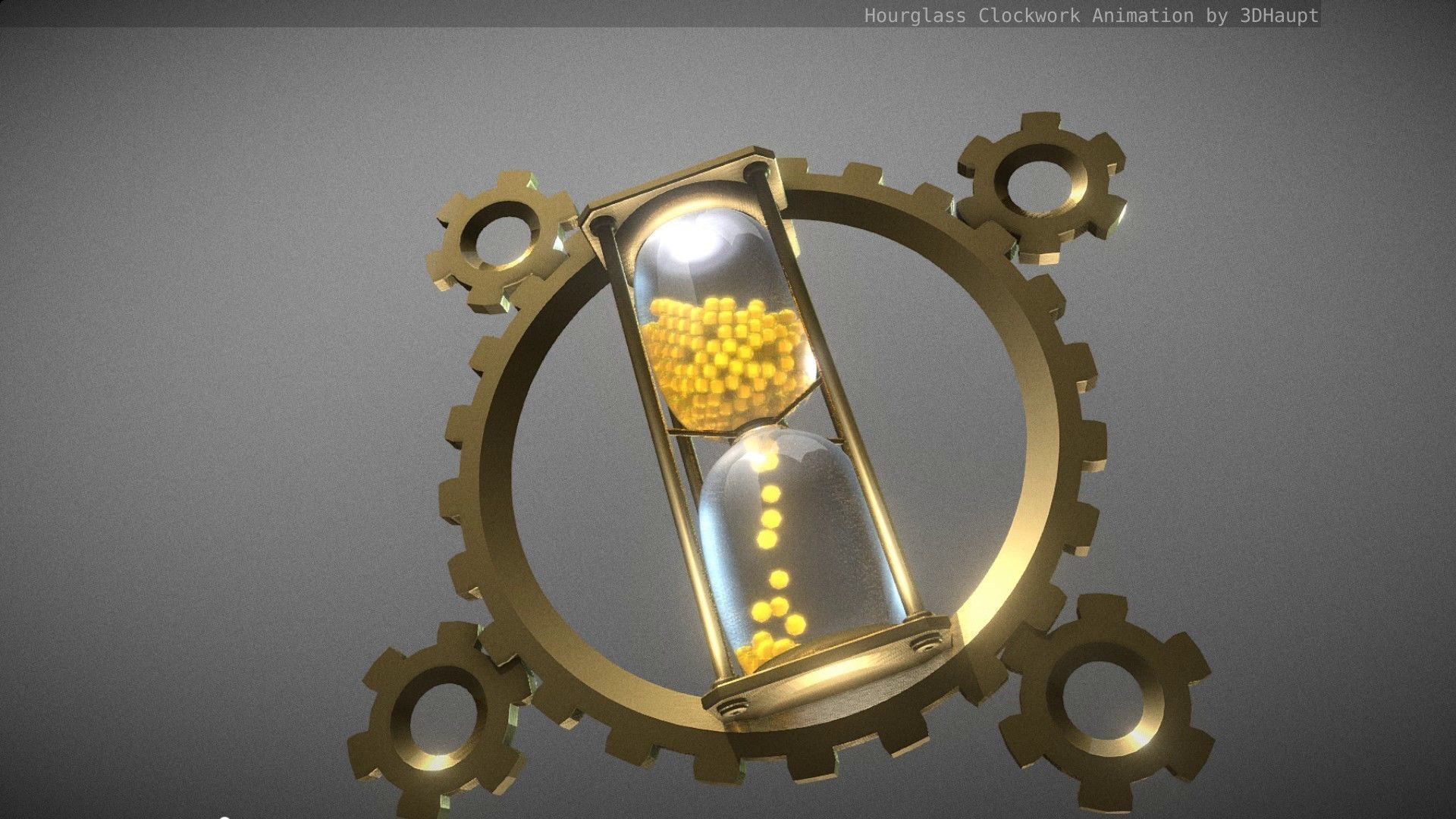 Hourglass Clockwork Animation  Free 3D model_22