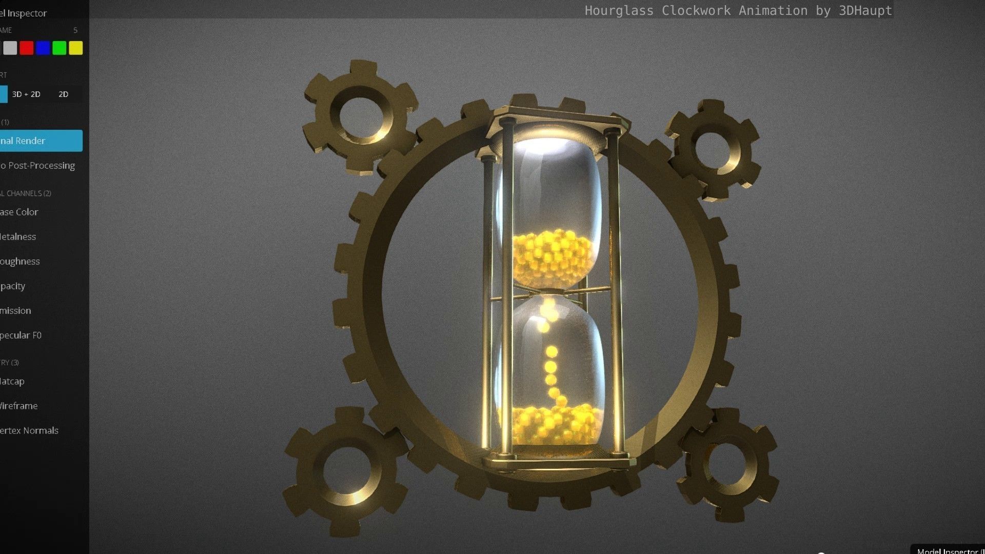 Hourglass Clockwork Animation  Free 3D model_116