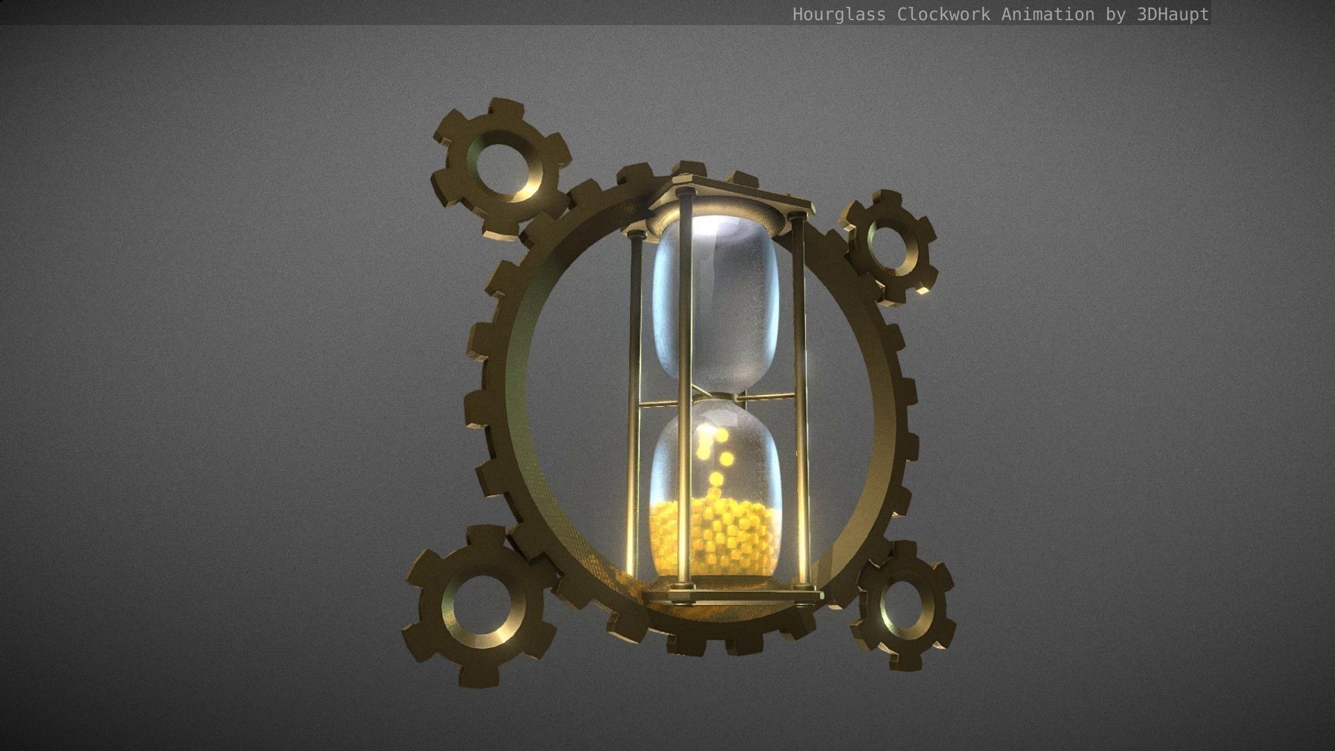 Hourglass Clockwork Animation  Free 3D model_106