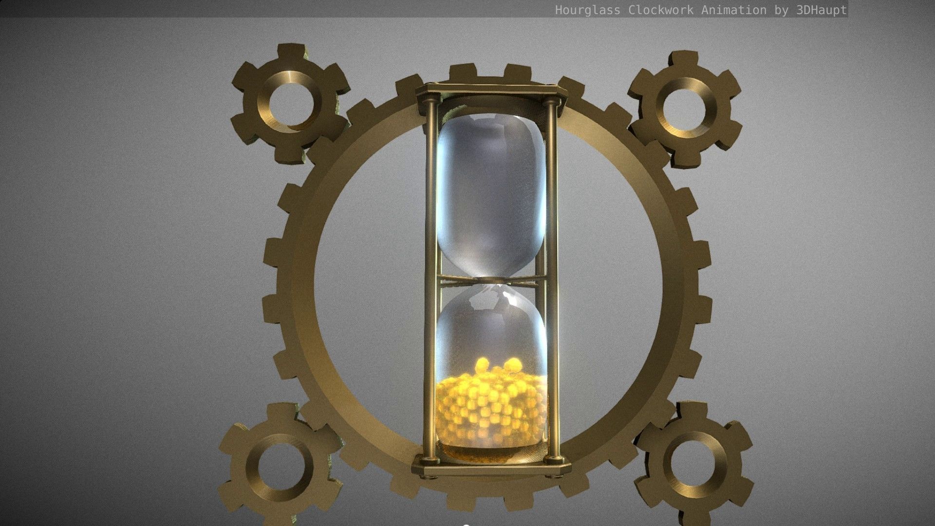 Hourglass Clockwork Animation  Free 3D model_58