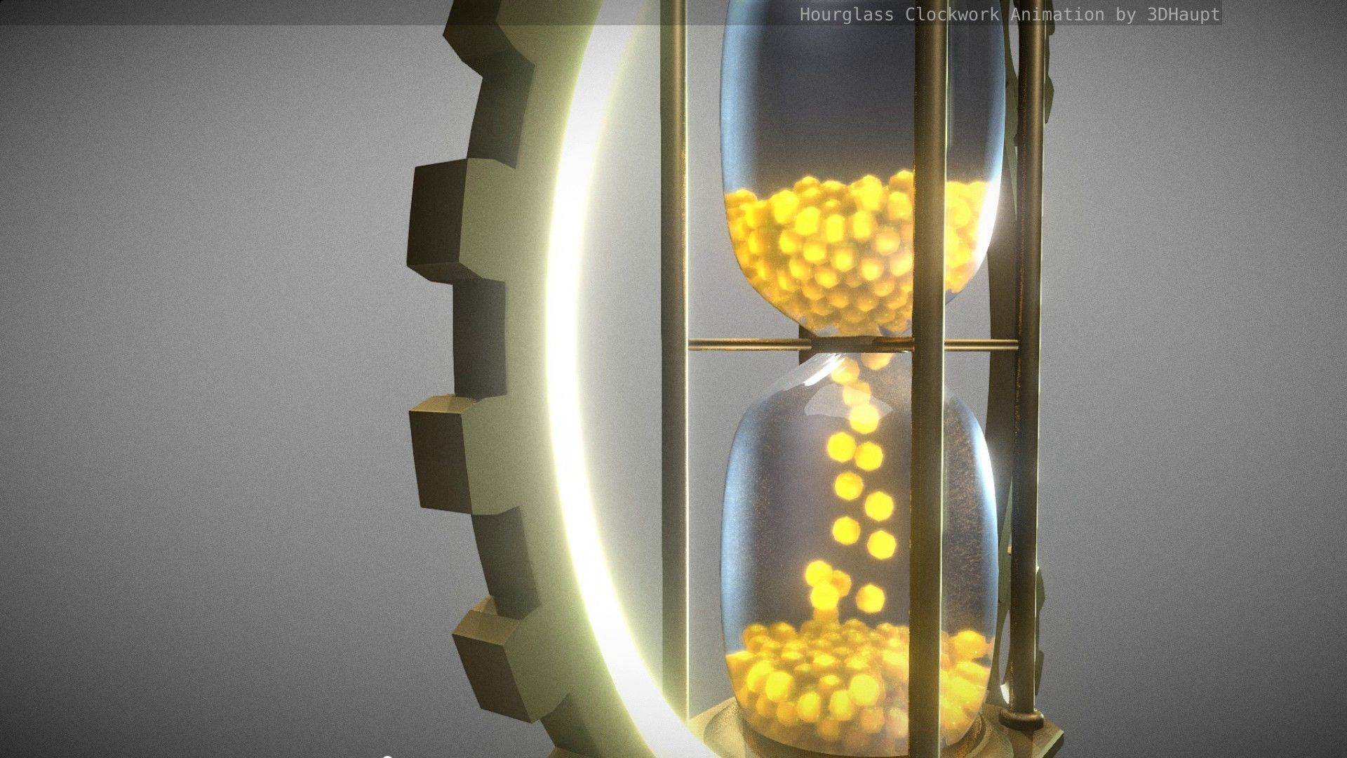 Hourglass Clockwork Animation  Free 3D model_98