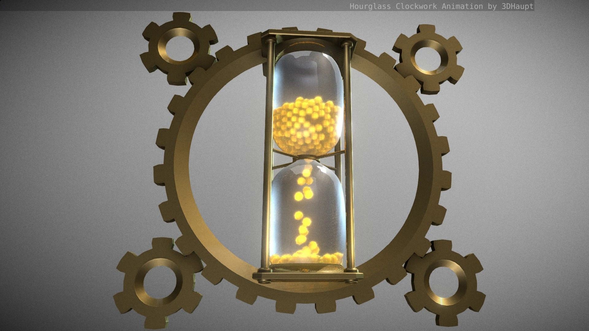 Hourglass Clockwork Animation  Free 3D model_94