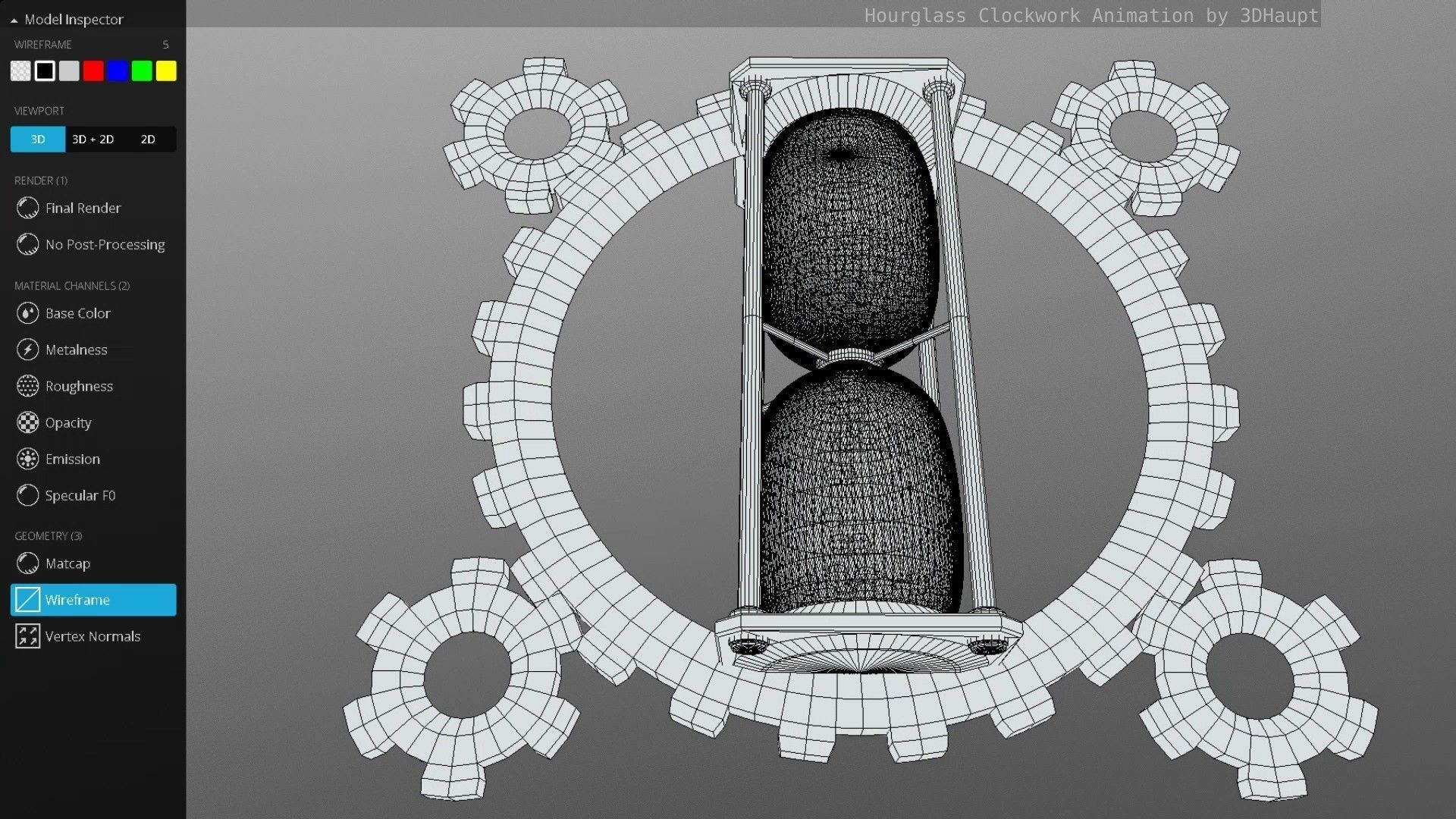 Hourglass Clockwork Animation  Free 3D model_162