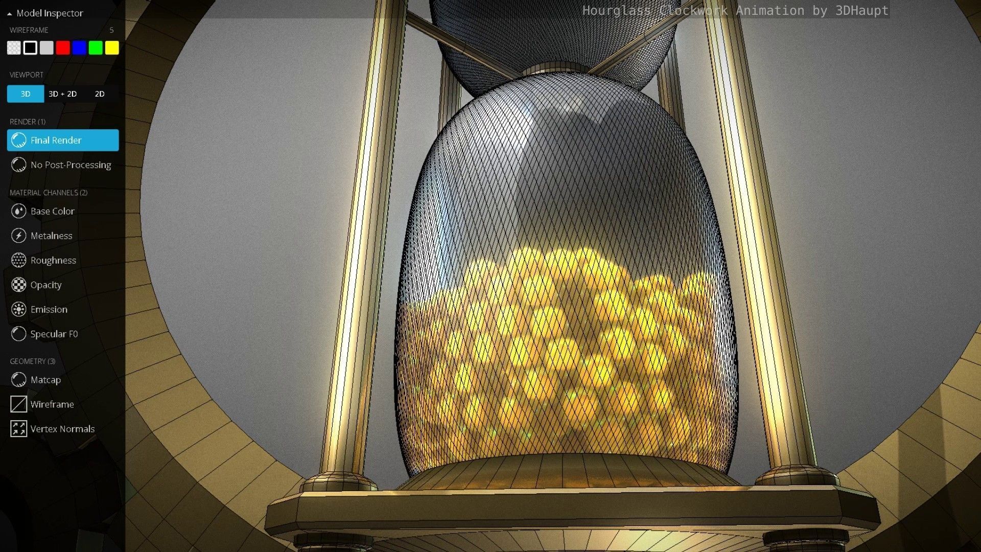 Hourglass Clockwork Animation  Free 3D model_125