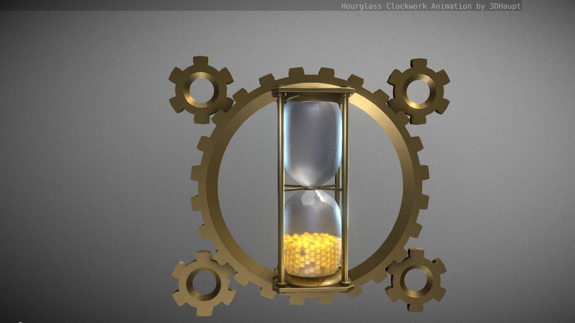 Hourglass Clockwork Animation  Free 3D model_93