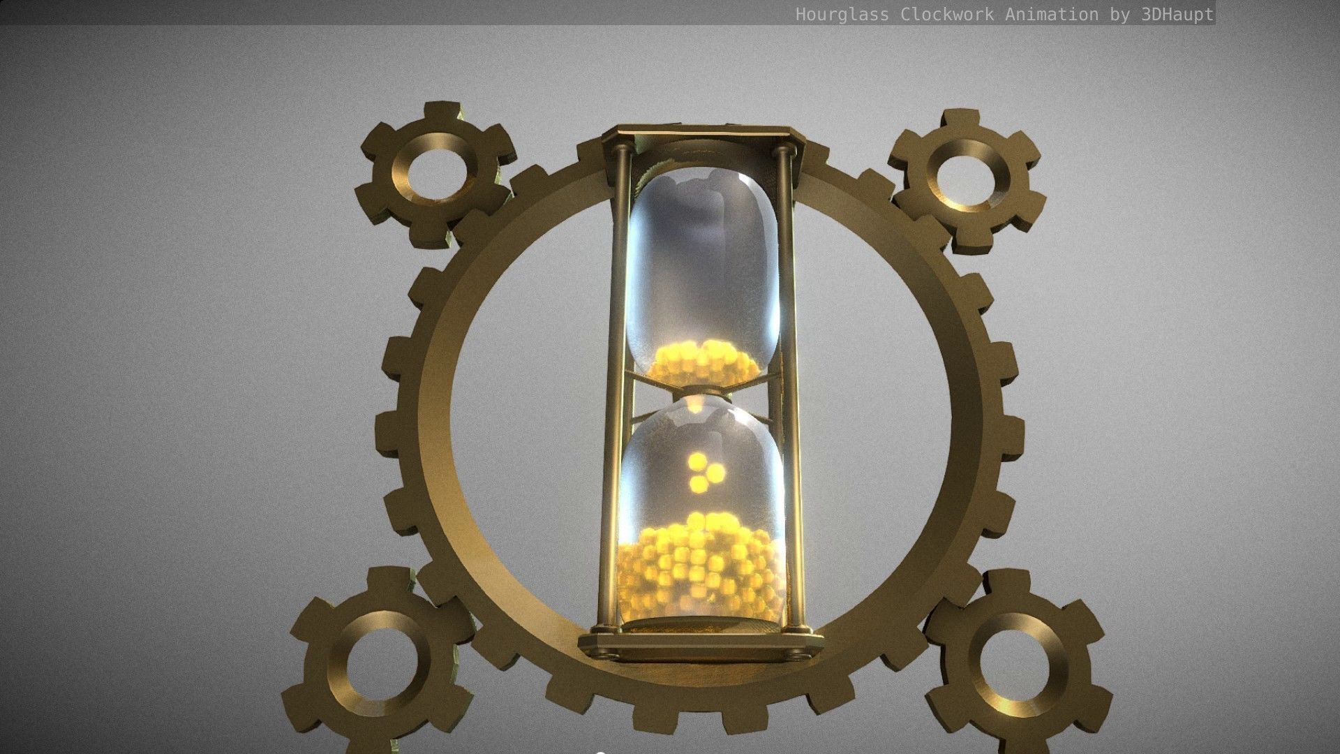 Hourglass Clockwork Animation  Free 3D model_57