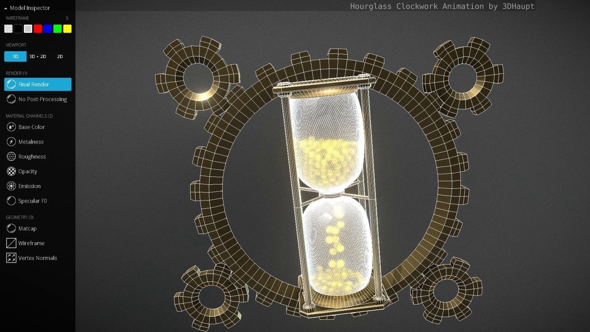 Hourglass Clockwork Animation  Free 3D model_147