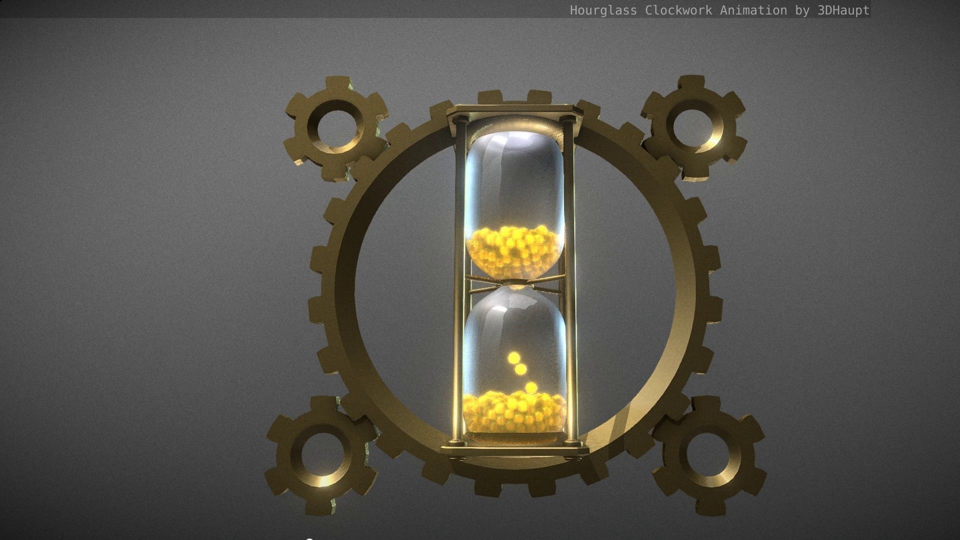 Hourglass Clockwork Animation  Free 3D model_44