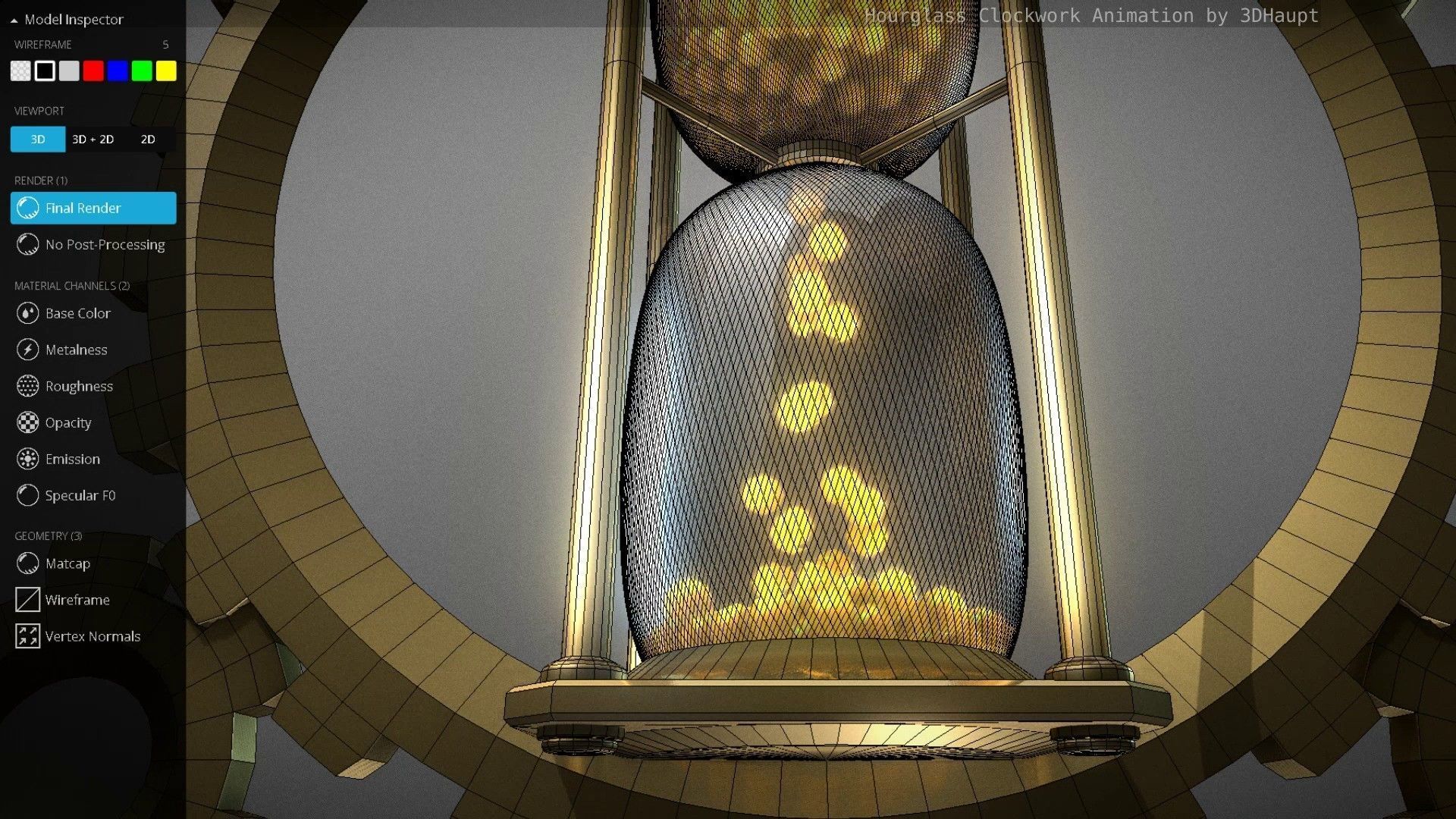 Hourglass Clockwork Animation  Free 3D model_123