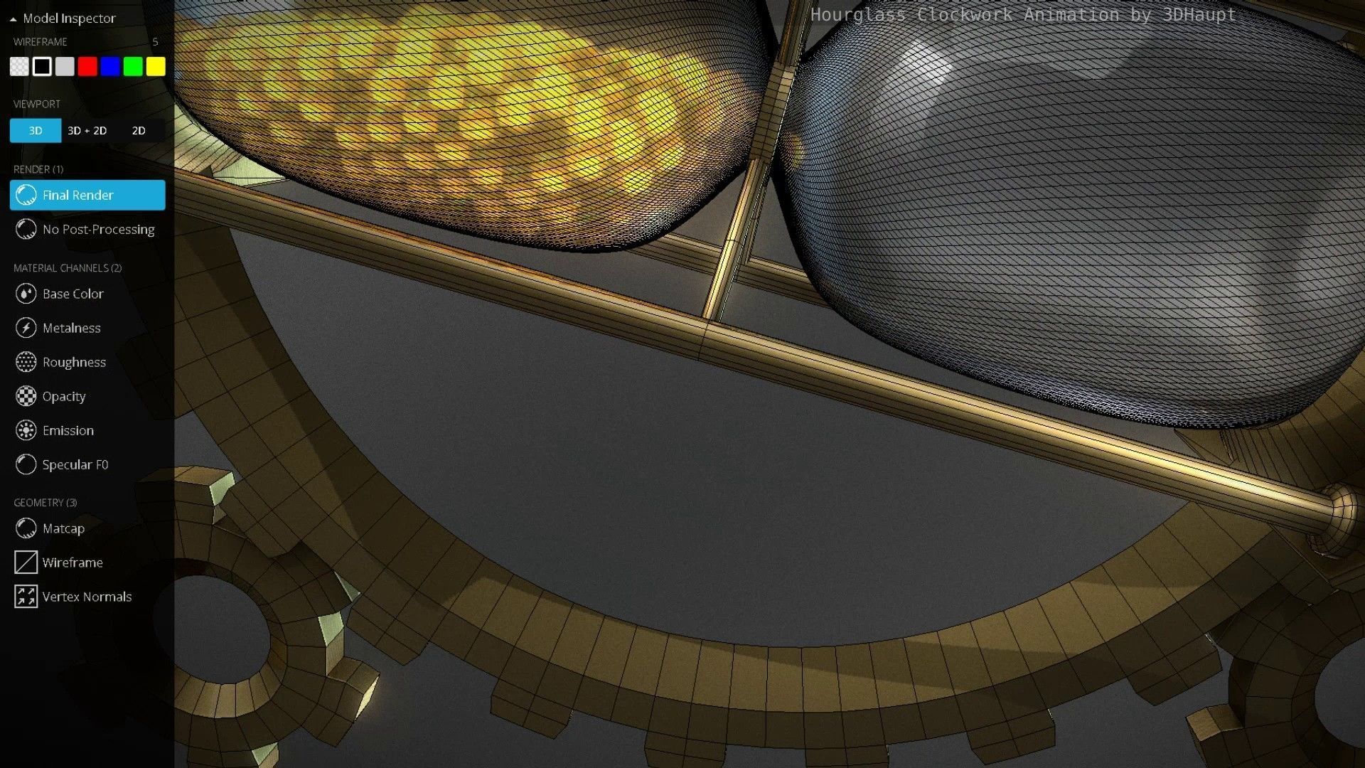 Hourglass Clockwork Animation  Free 3D model_124