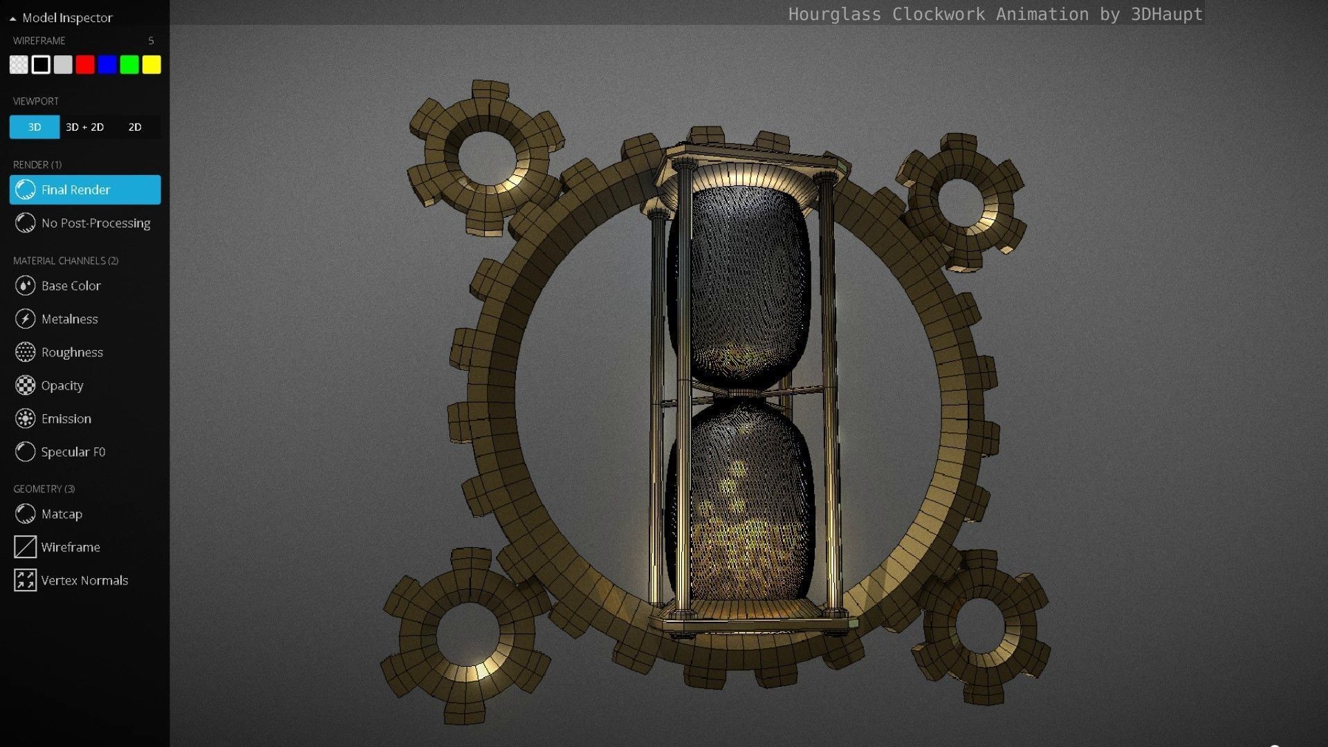 Hourglass Clockwork Animation  Free 3D model_115