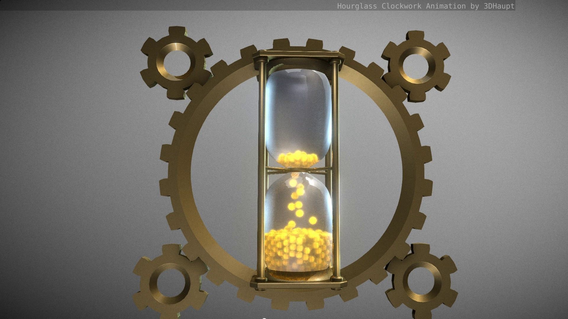 Hourglass Clockwork Animation  Free 3D model_54