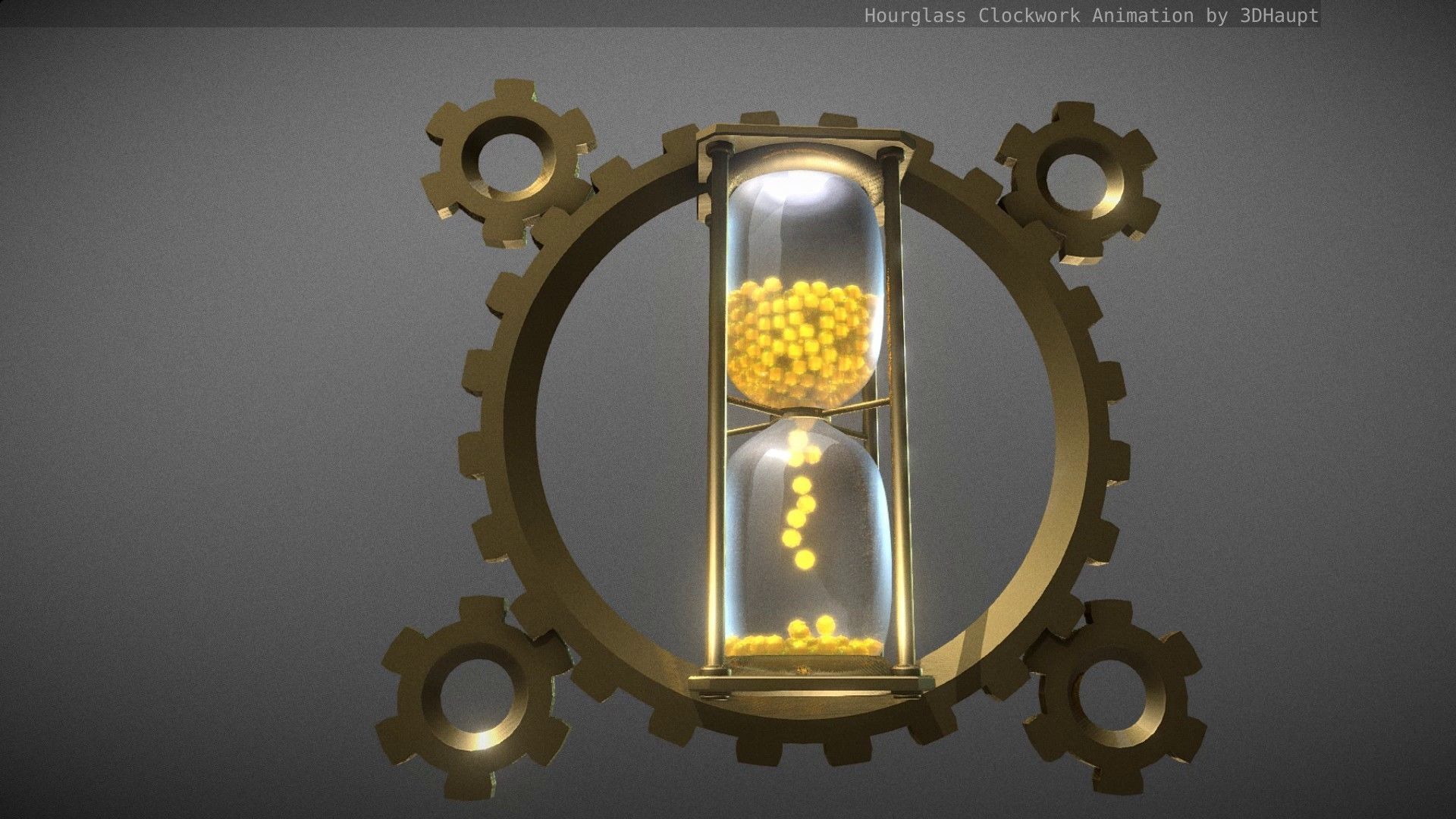 Hourglass Clockwork Animation  Free 3D model_34