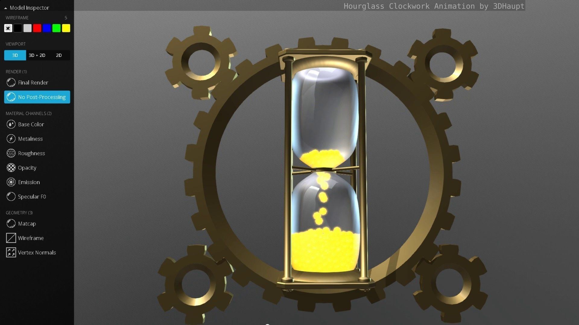Hourglass Clockwork Animation  Free 3D model_153