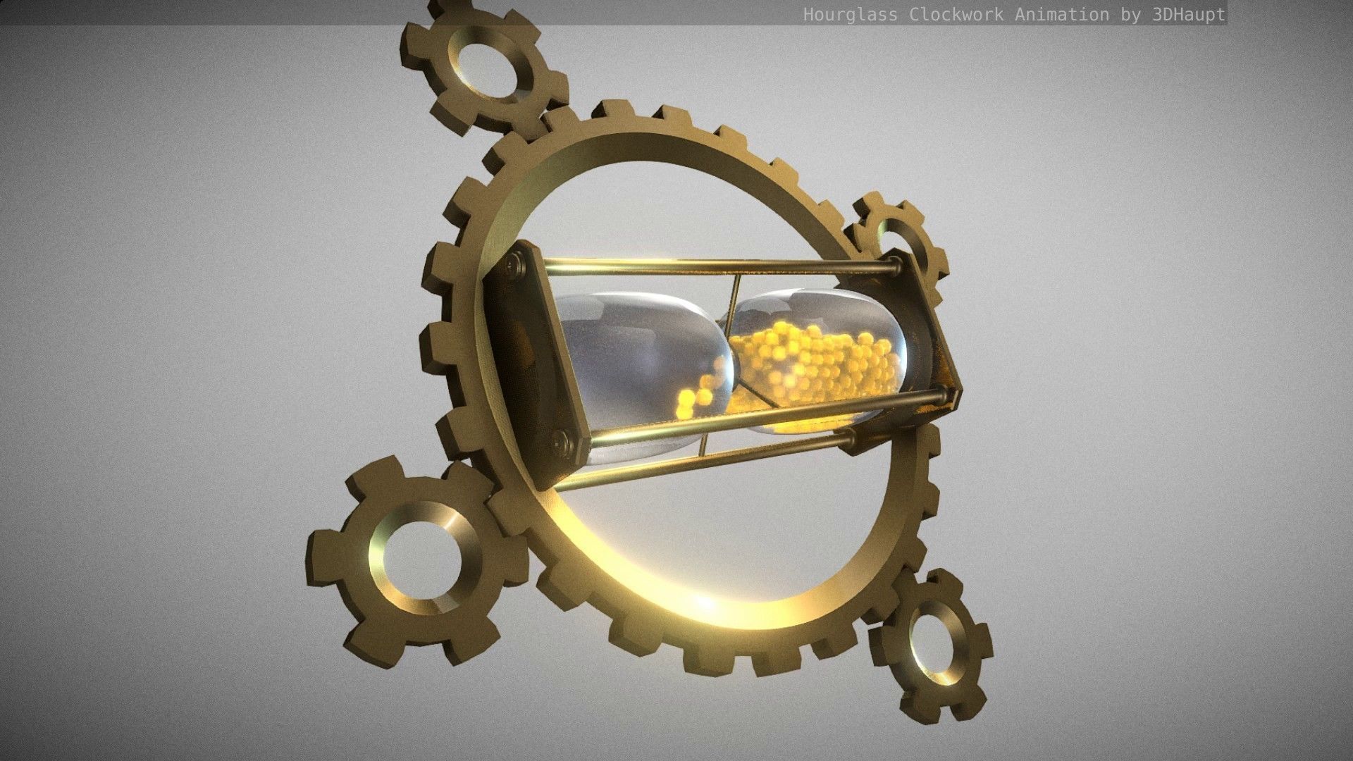 Hourglass Clockwork Animation  Free 3D model_83
