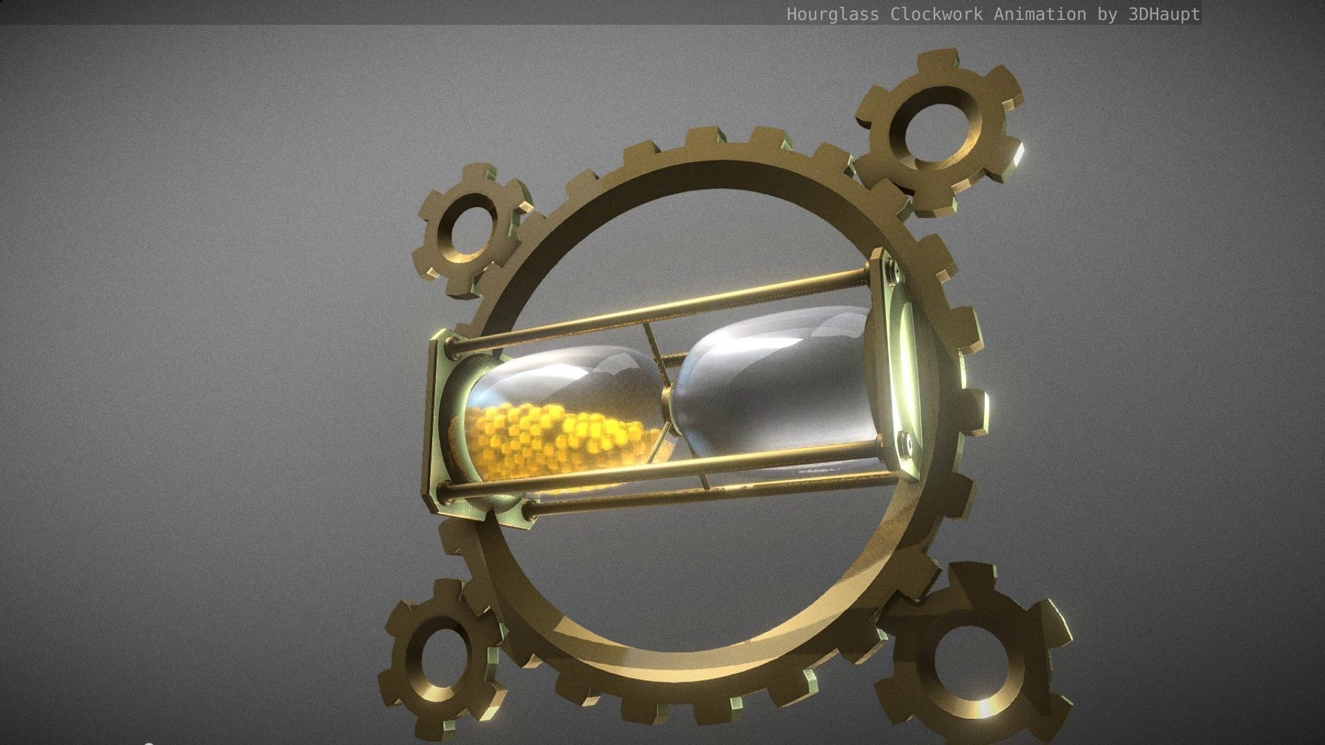Hourglass Clockwork Animation  Free 3D model_17