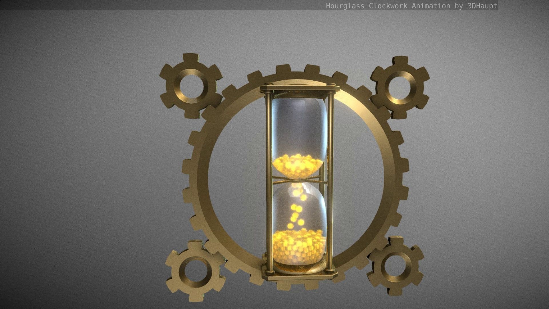 Hourglass Clockwork Animation  Free 3D model_87