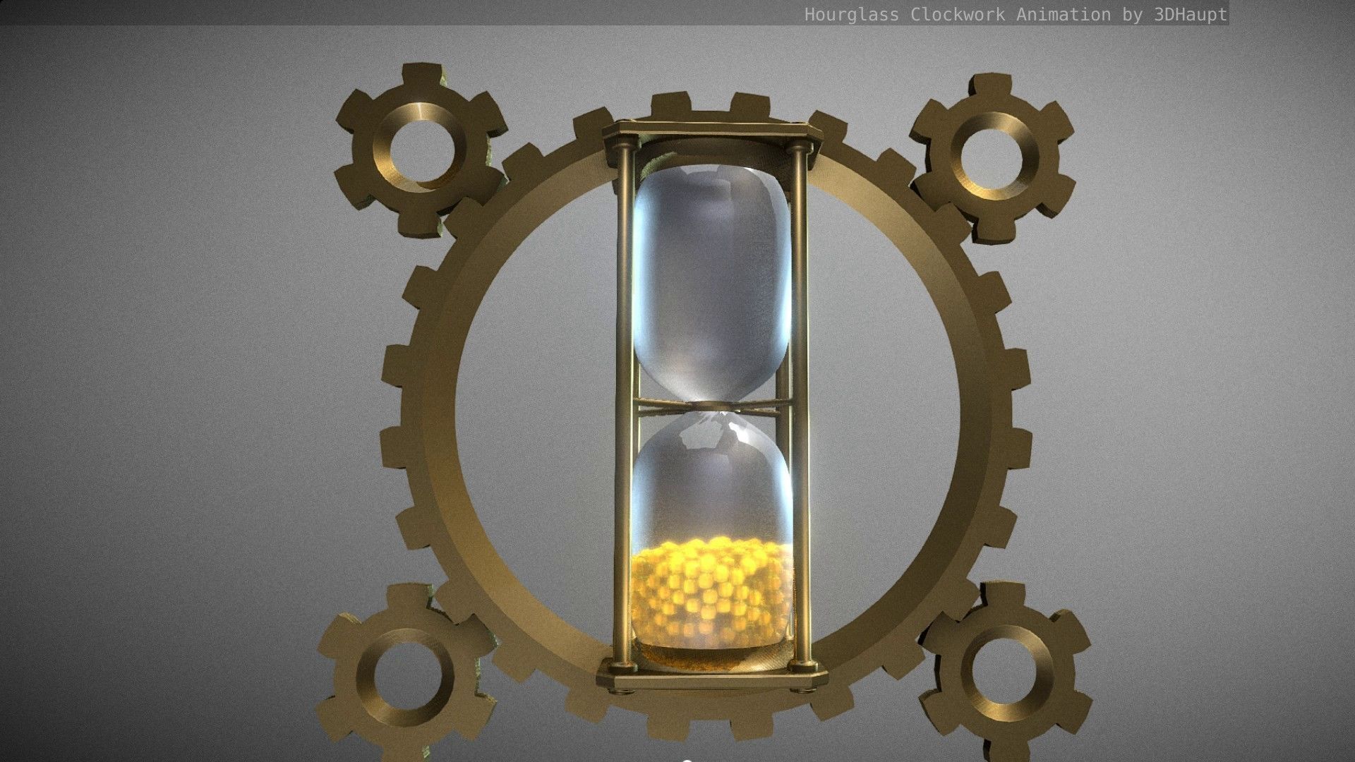 Hourglass Clockwork Animation  Free 3D model_65