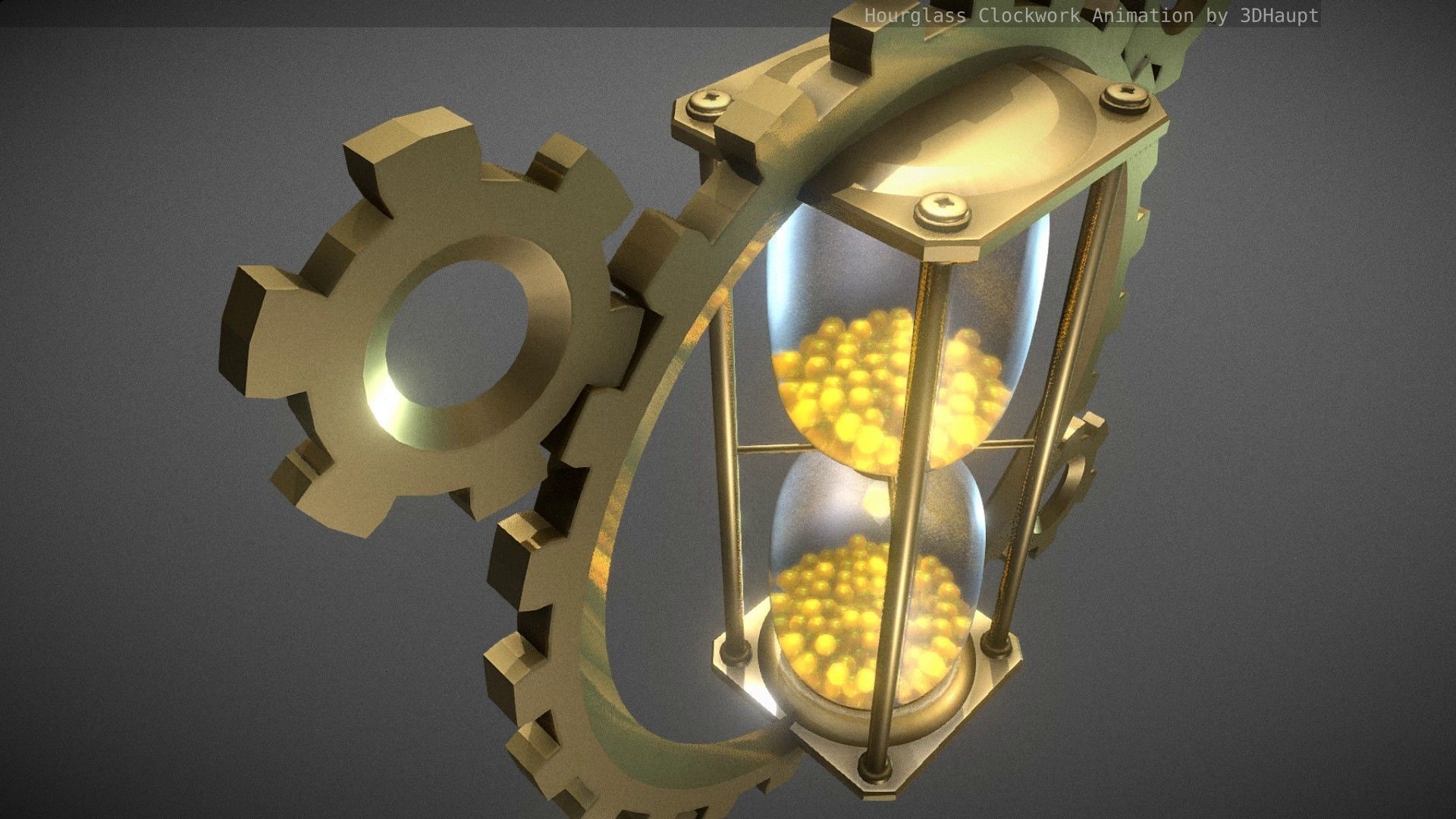 Hourglass Clockwork Animation  Free 3D model_14