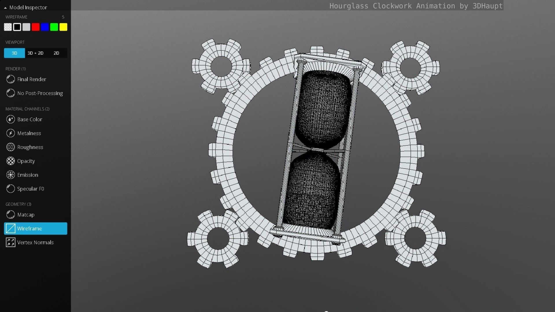 Hourglass Clockwork Animation  Free 3D model_154