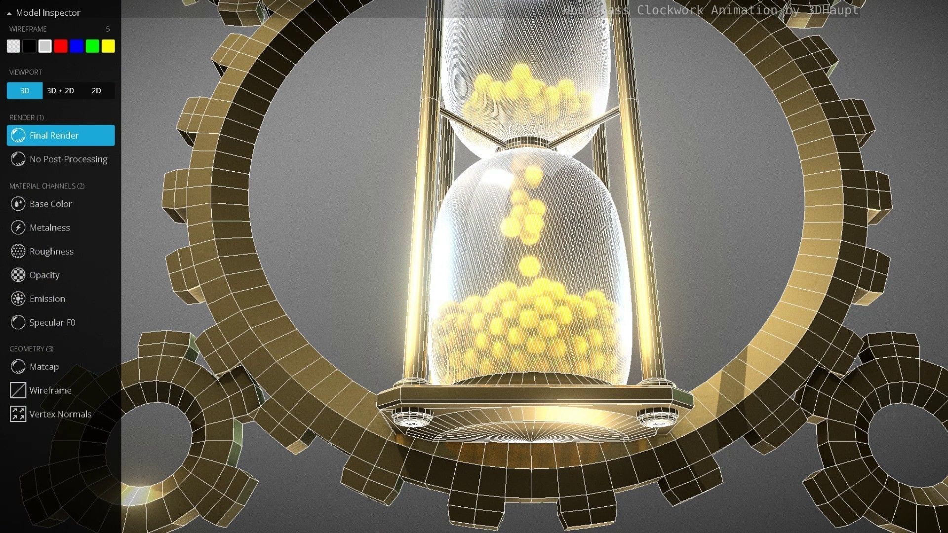 Hourglass Clockwork Animation  Free 3D model_137