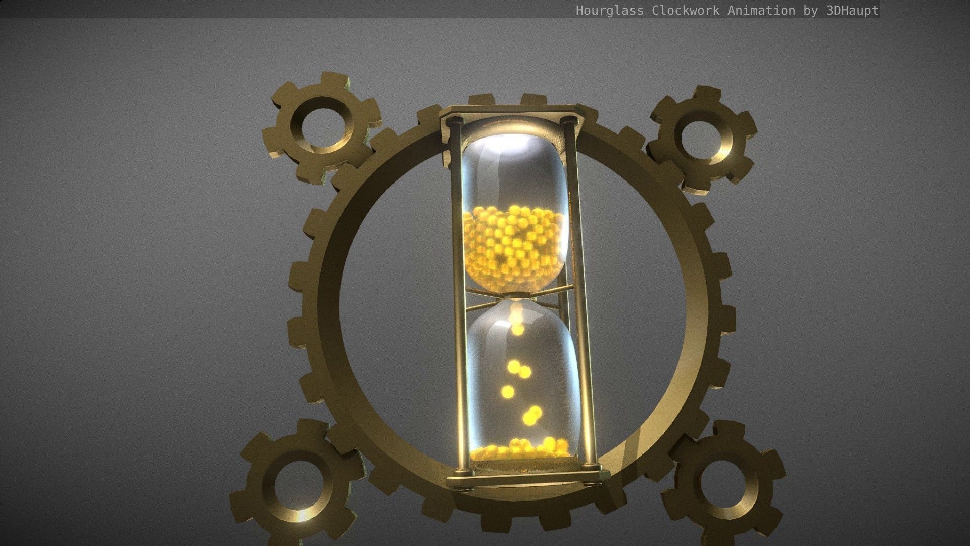 Hourglass Clockwork Animation  Free 3D model_25