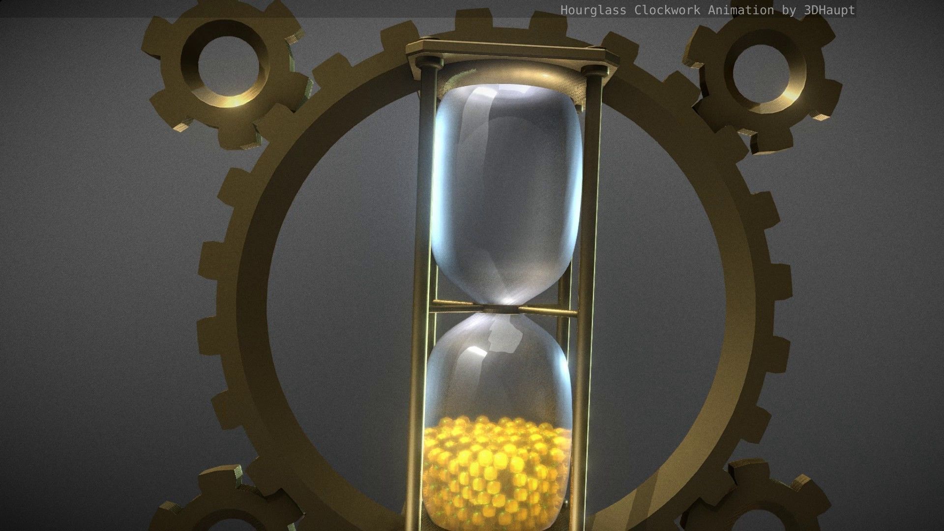 Hourglass Clockwork Animation  Free 3D model_19