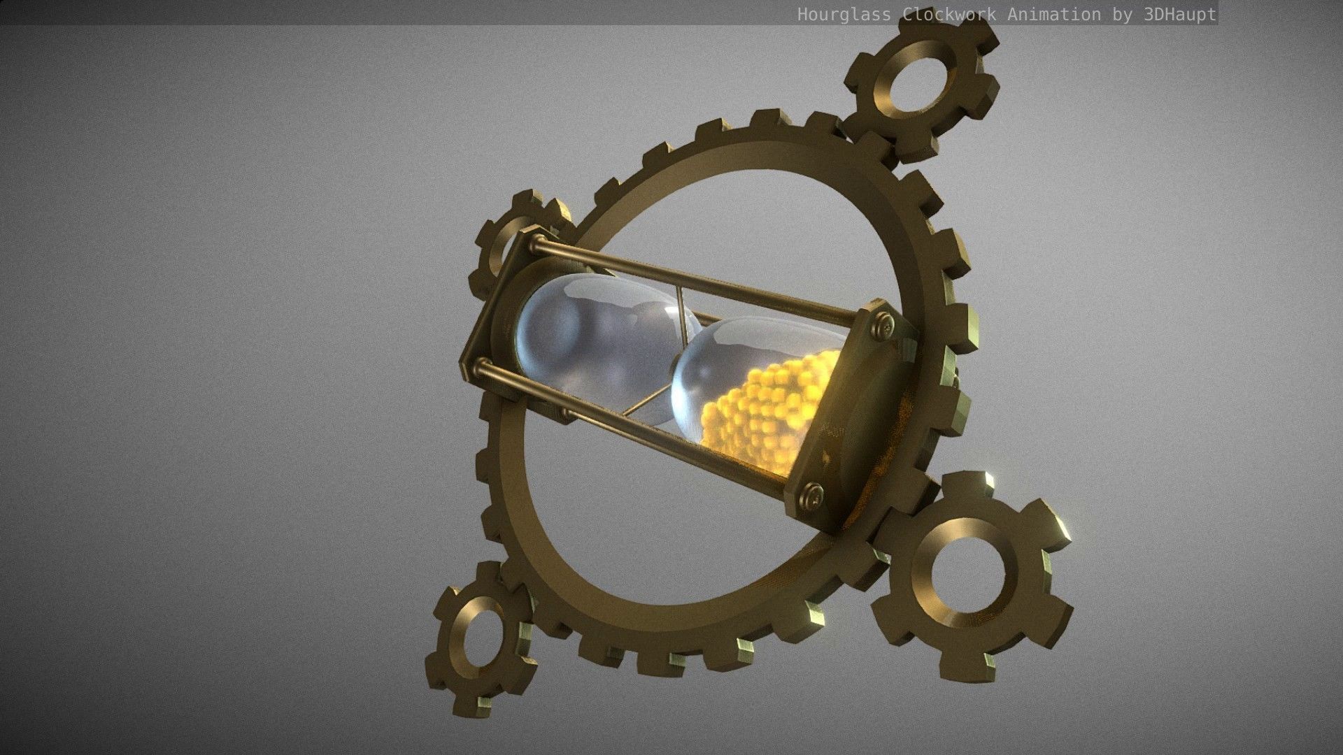 Hourglass Clockwork Animation  Free 3D model_79