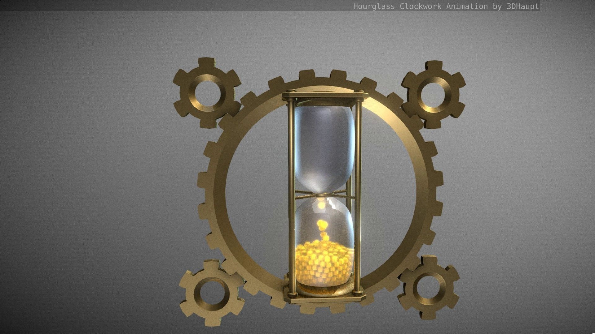 Hourglass Clockwork Animation  Free 3D model_104