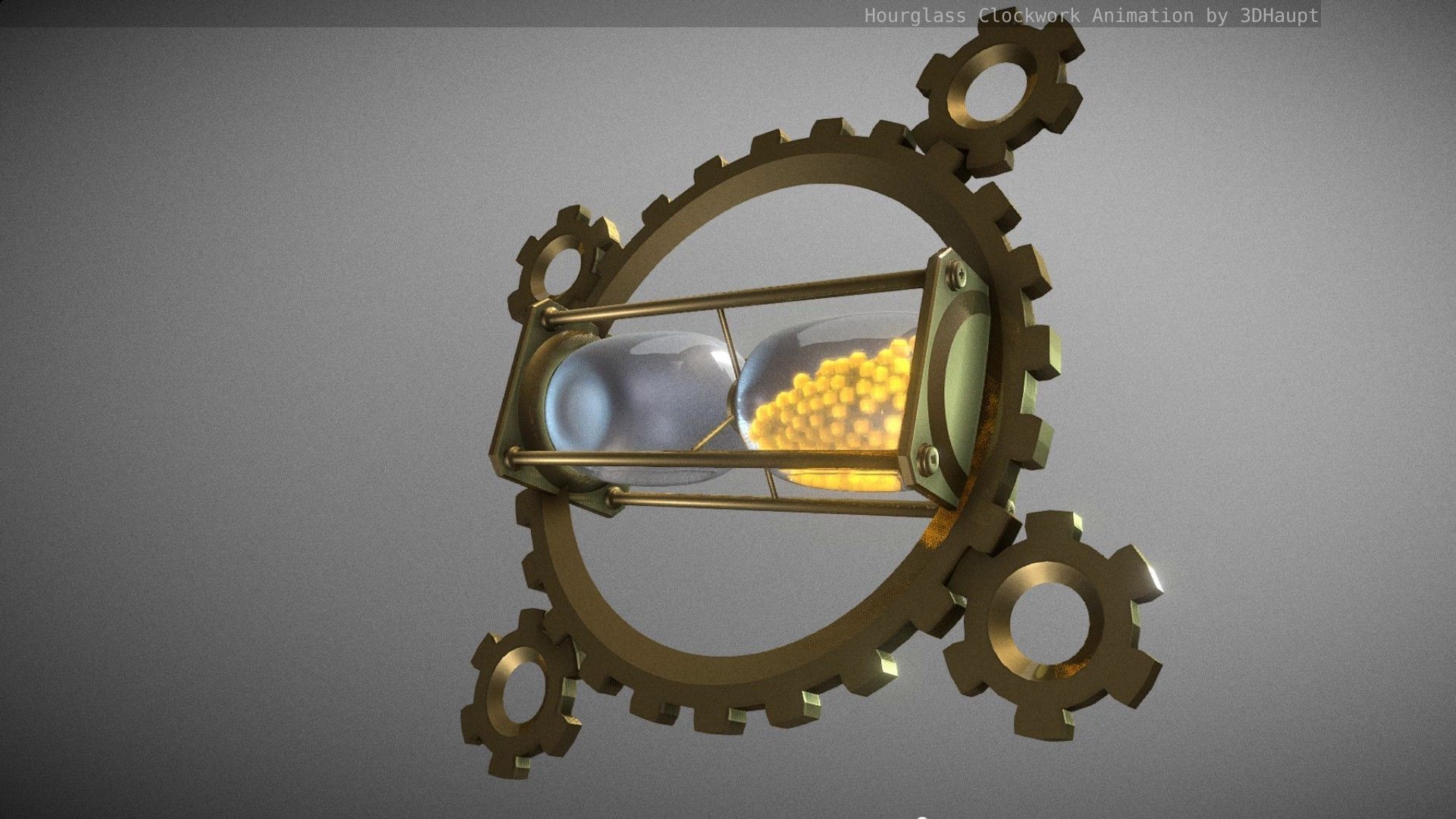 Hourglass Clockwork Animation  Free 3D model_72
