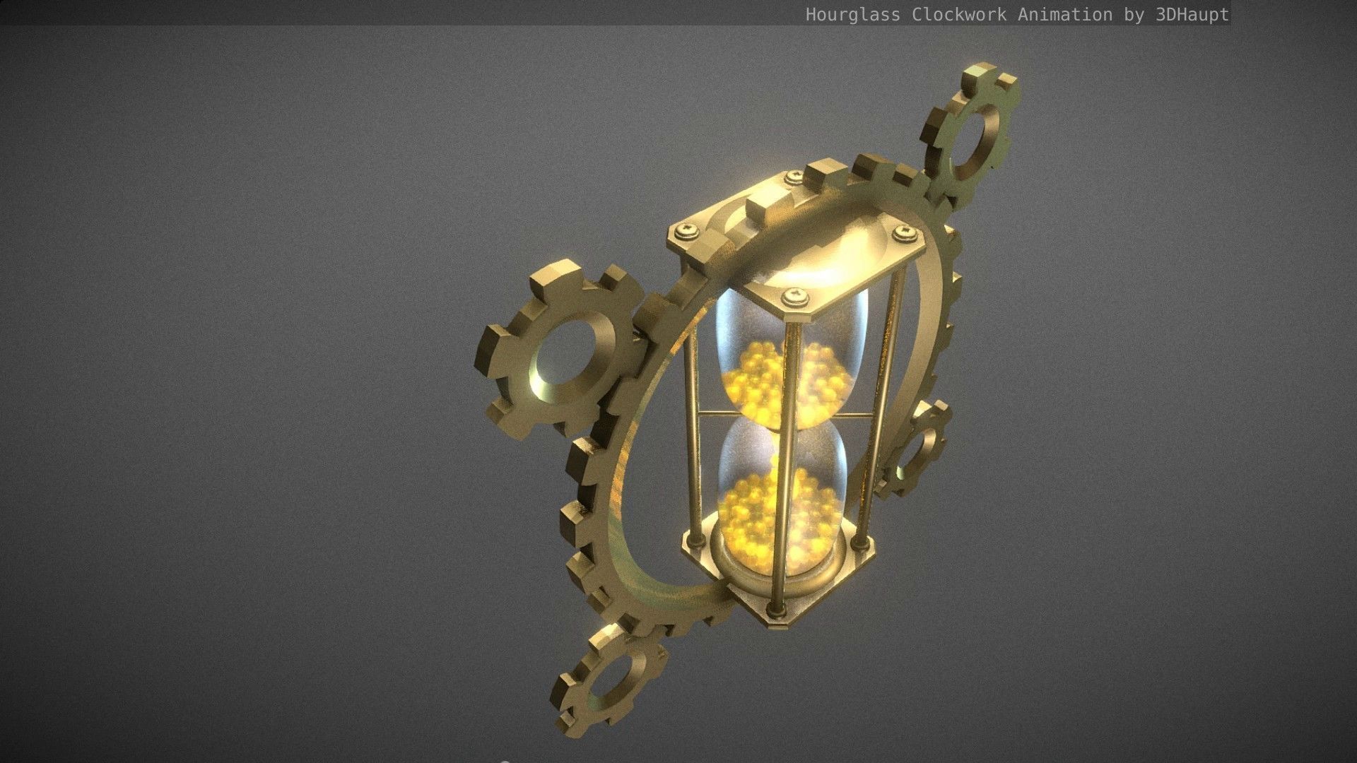 Hourglass Clockwork Animation  Free 3D model_105