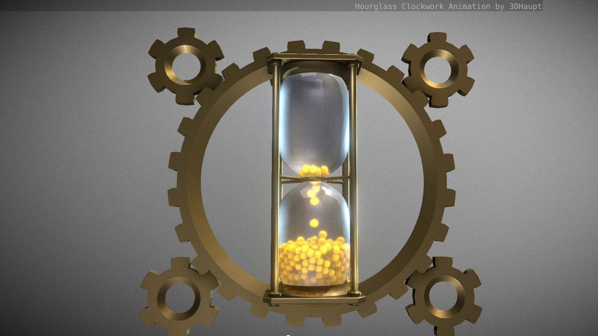 Hourglass Clockwork Animation  Free 3D model_61