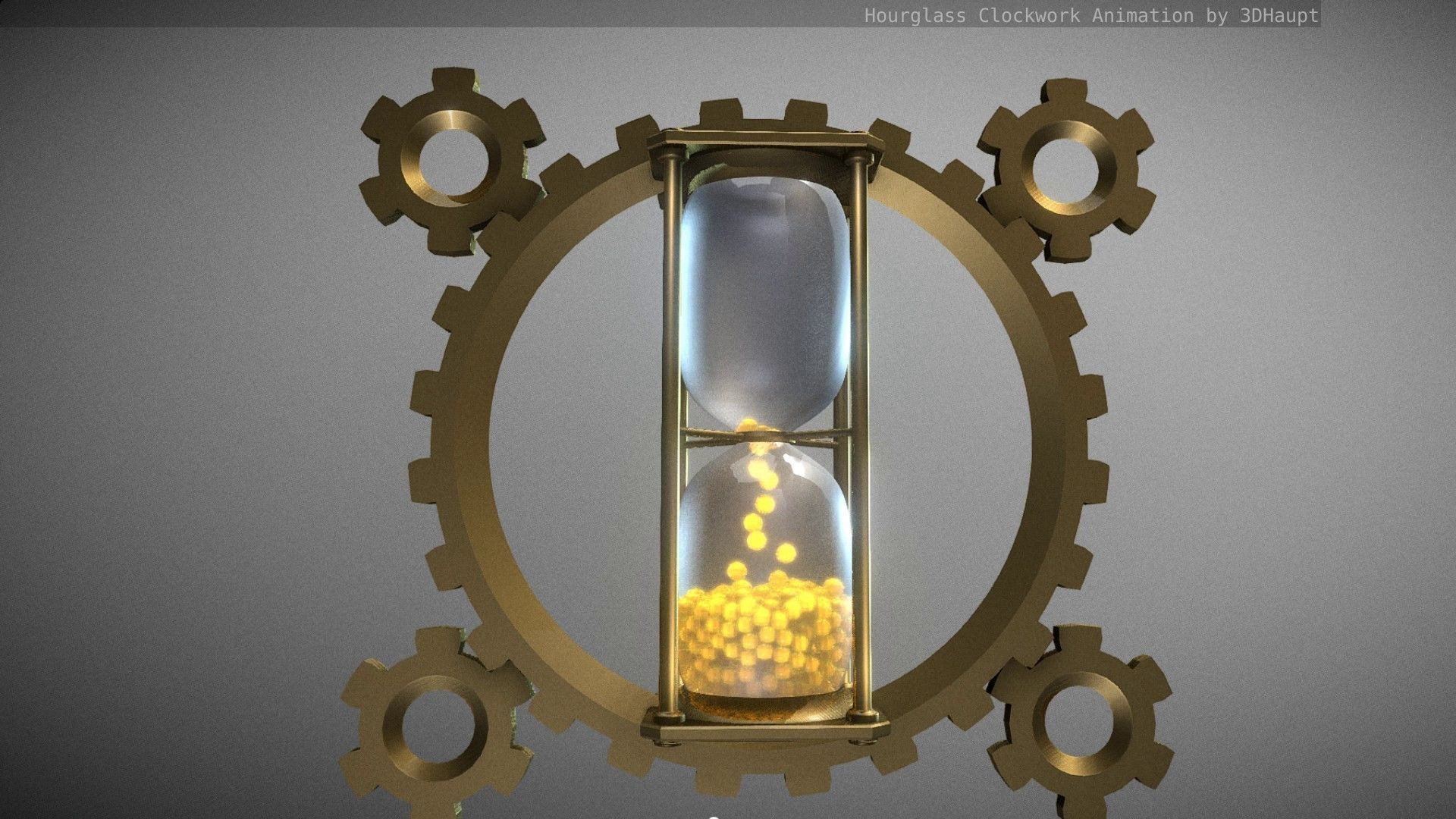 Hourglass Clockwork Animation  Free 3D model_55
