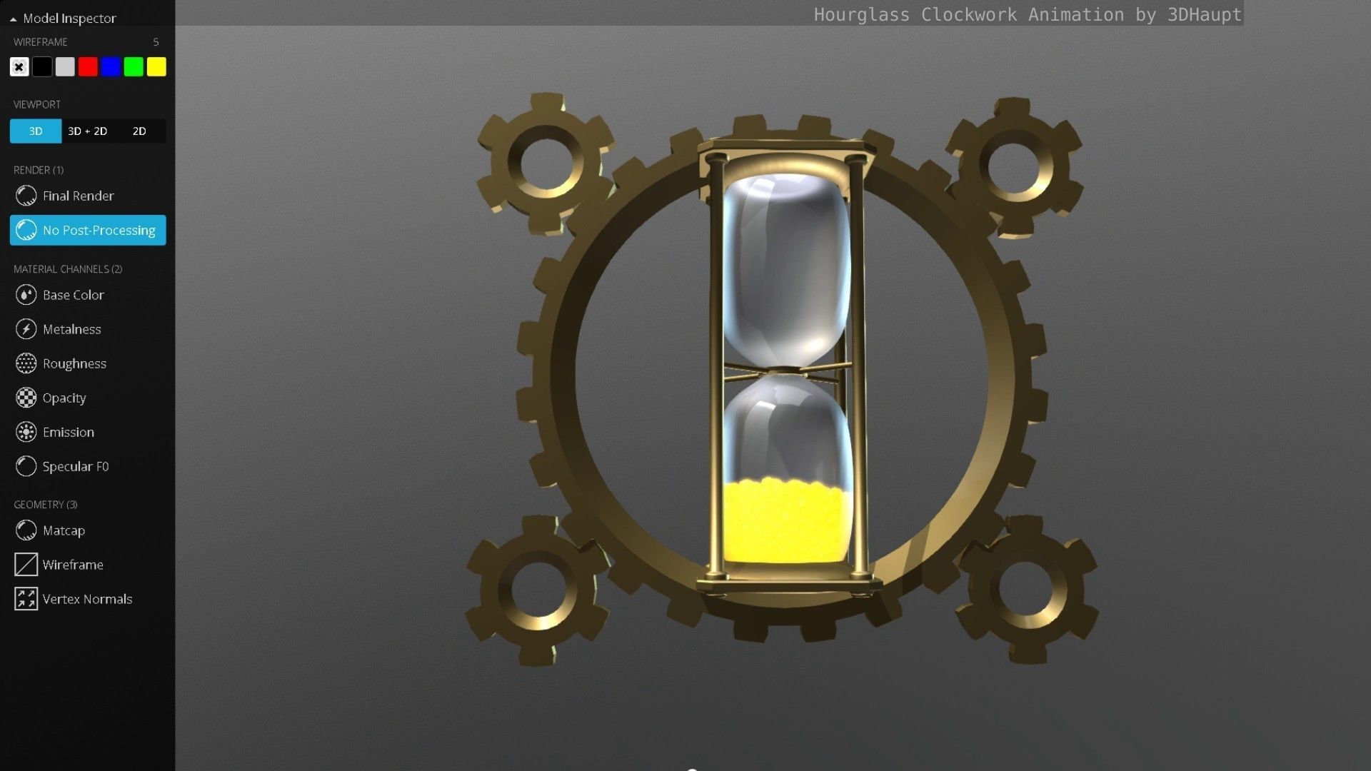 Hourglass Clockwork Animation  Free 3D model_149