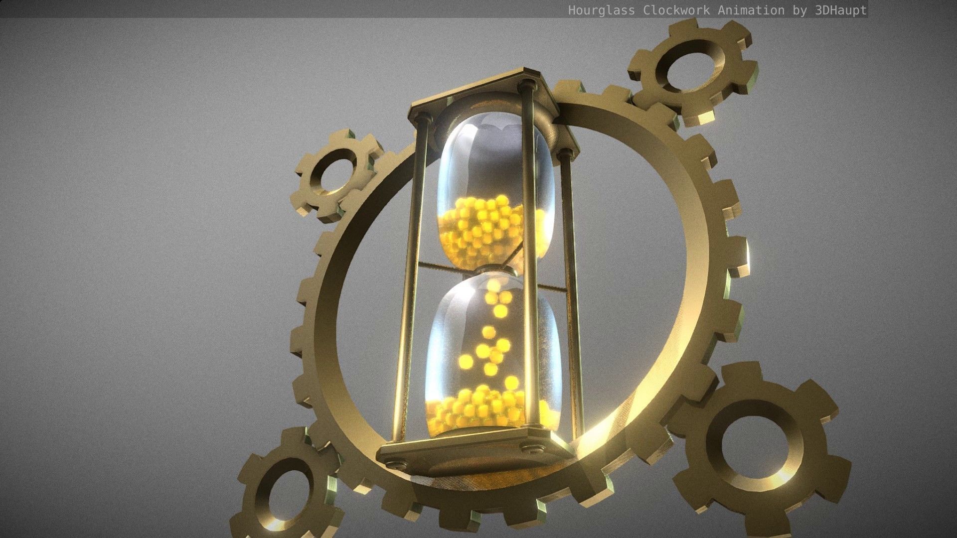Hourglass Clockwork Animation  Free 3D model_38