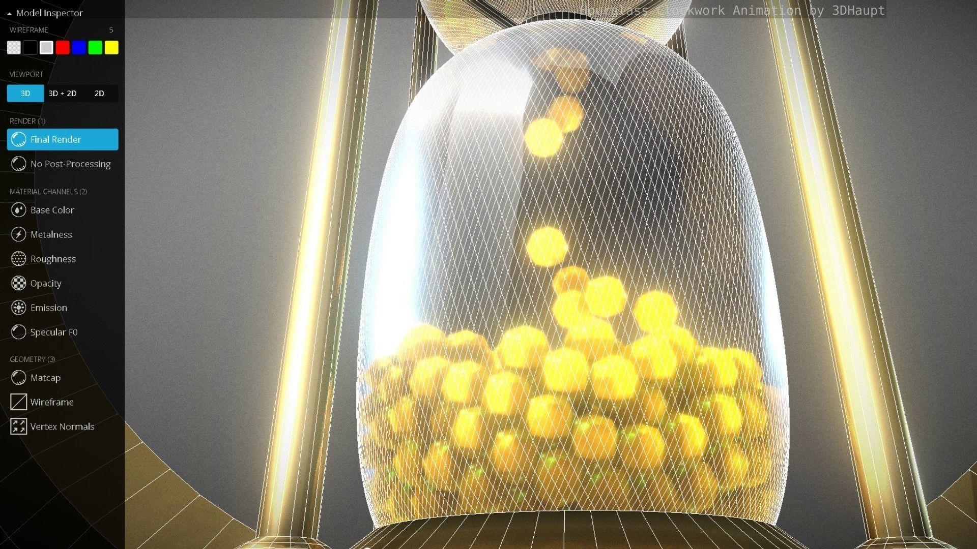 Hourglass Clockwork Animation  Free 3D model_134