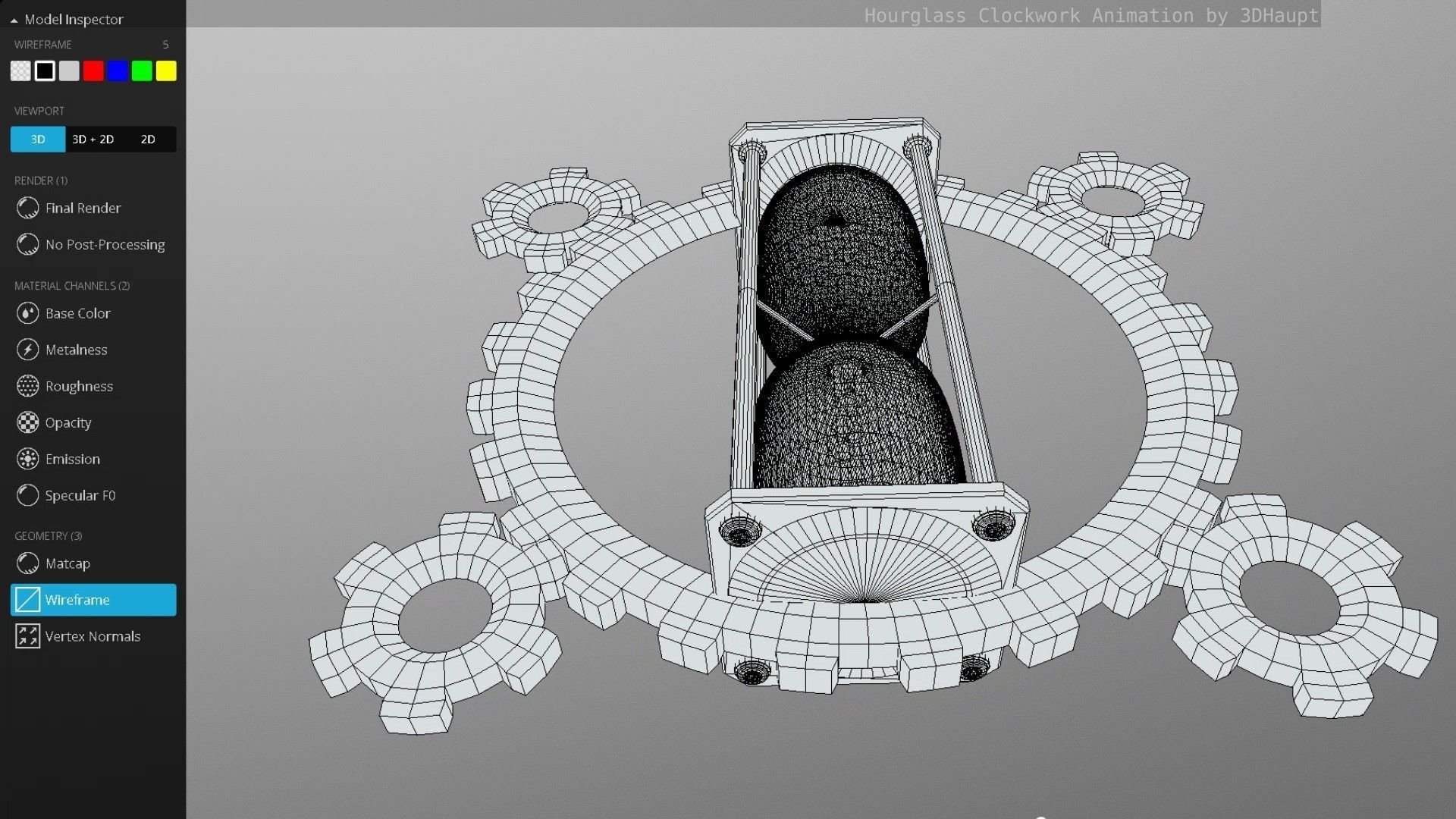 Hourglass Clockwork Animation  Free 3D model_164