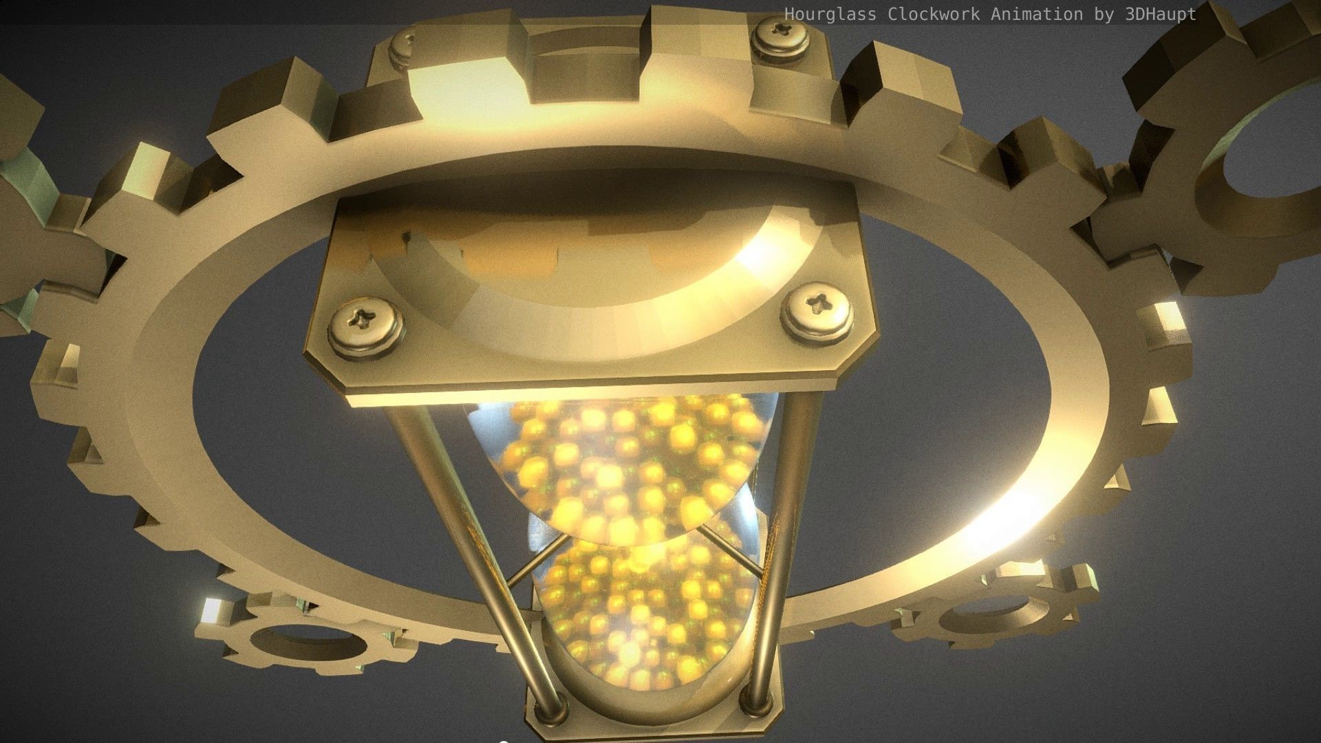 Hourglass Clockwork Animation  Free 3D model_43