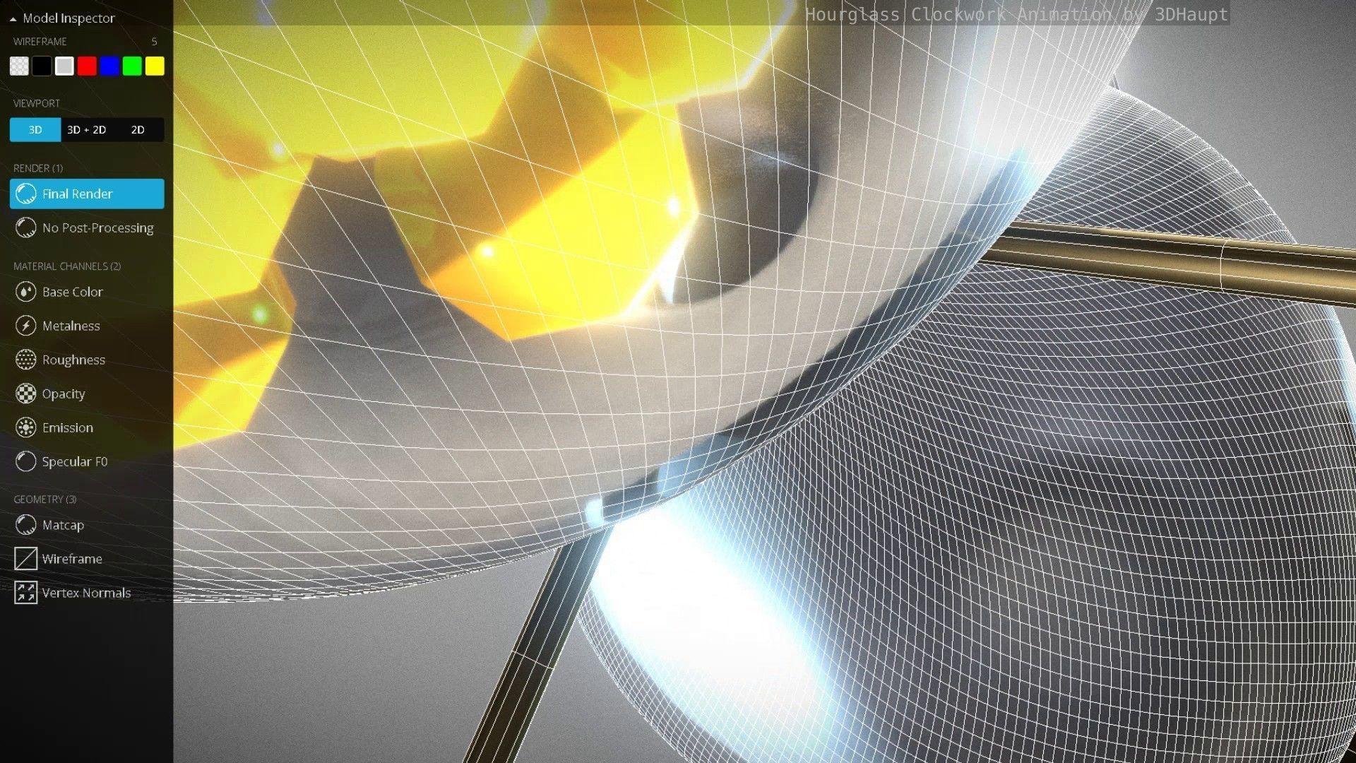 Hourglass Clockwork Animation  Free 3D model_129